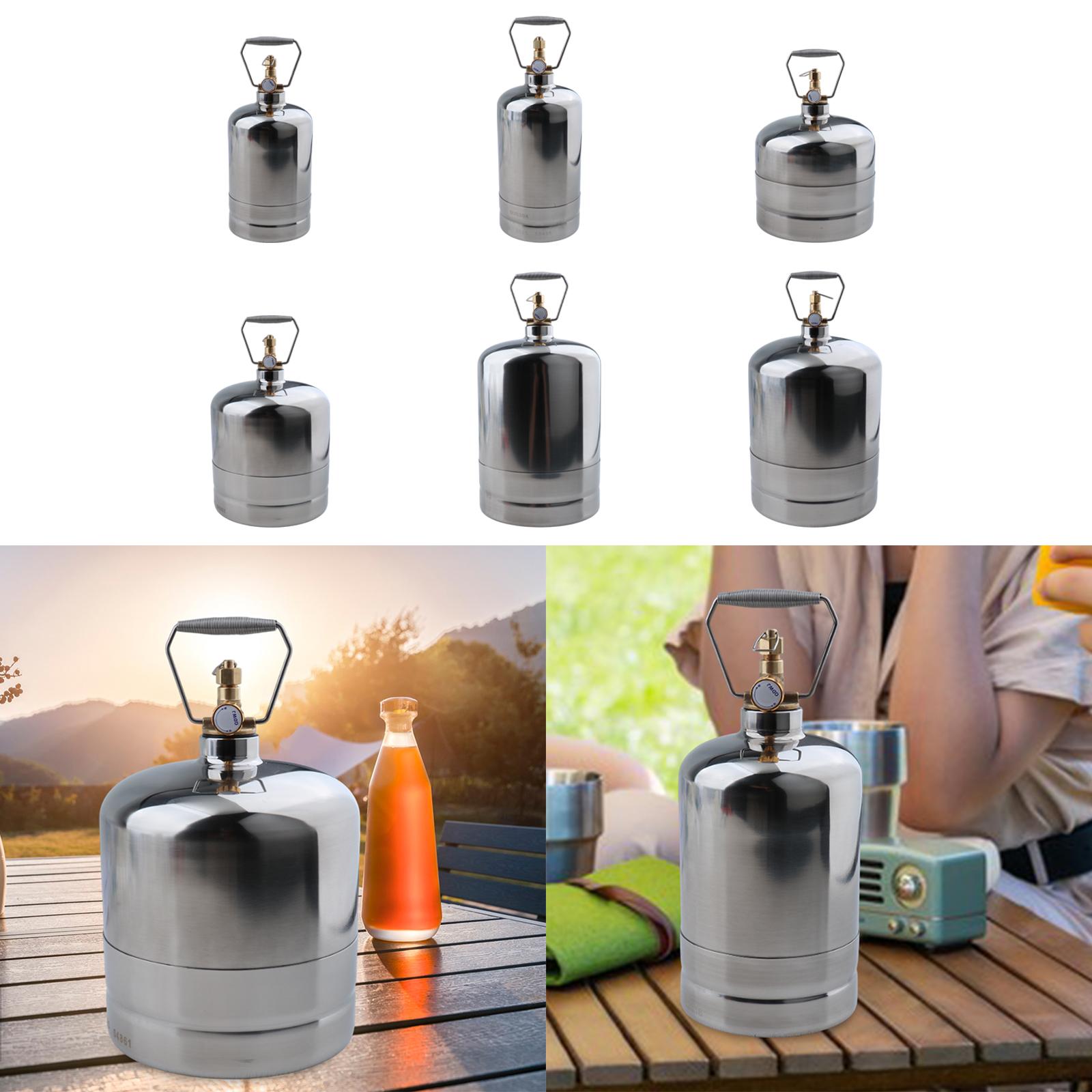 Camping Gas Tank Empty Refillable Portable for Gas Burner Hiking Backpacking 1.35L