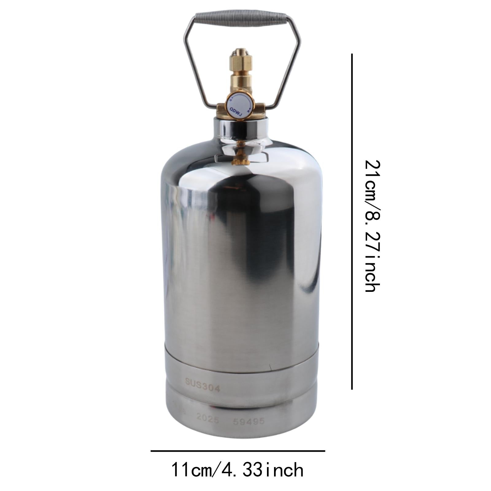 Camping Gas Tank Empty Refillable Portable for Gas Burner Hiking Backpacking 1.5L
