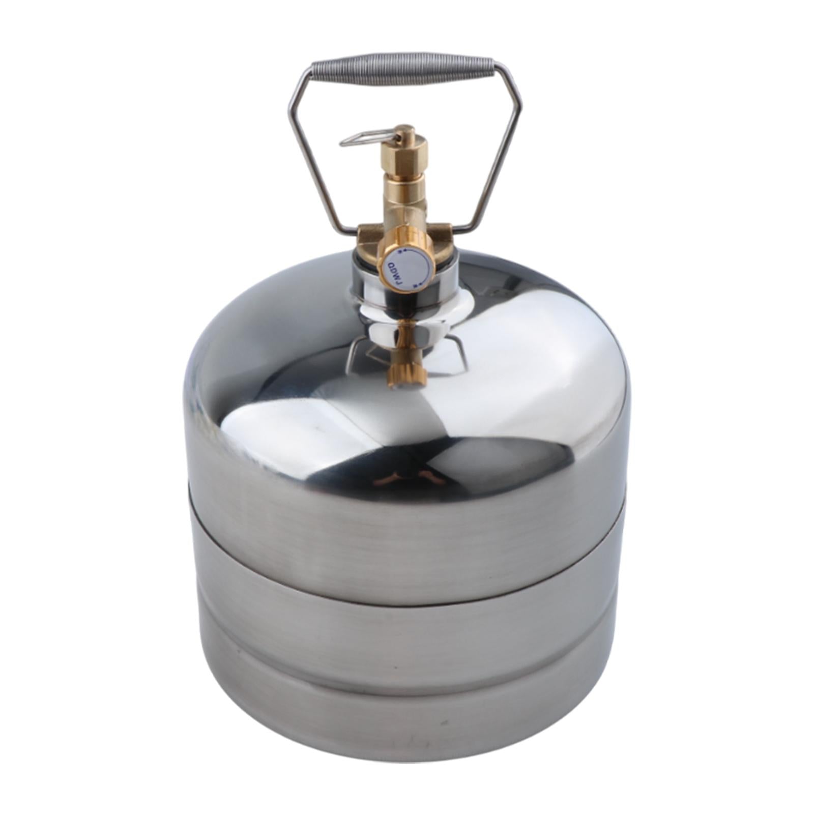 Camping Gas Tank Empty Refillable Portable for Gas Burner Hiking Backpacking 2.2L