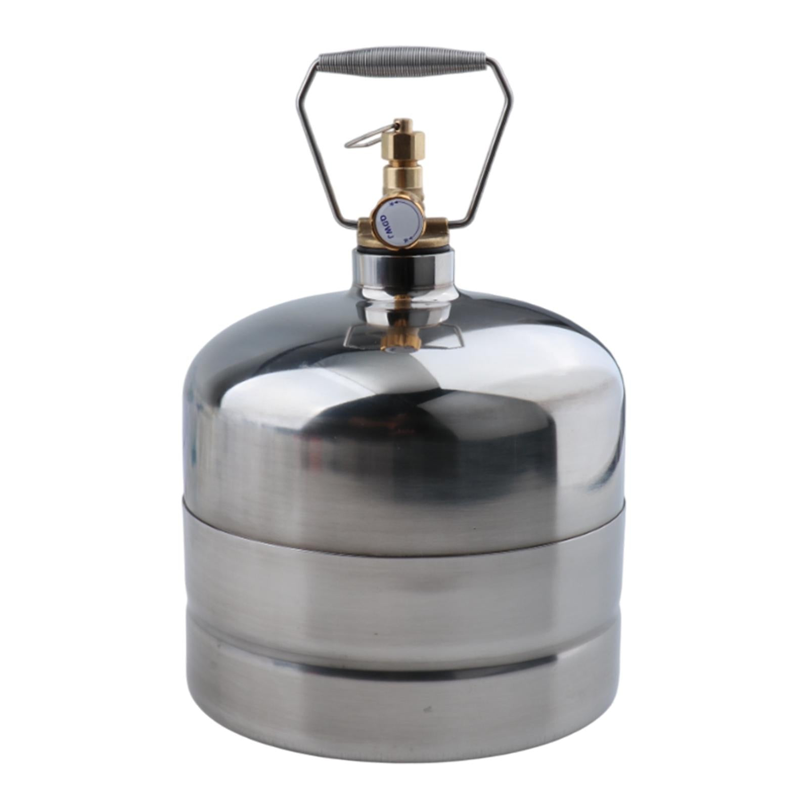 Camping Gas Tank Empty Refillable Portable for Gas Burner Hiking Backpacking 2.2L