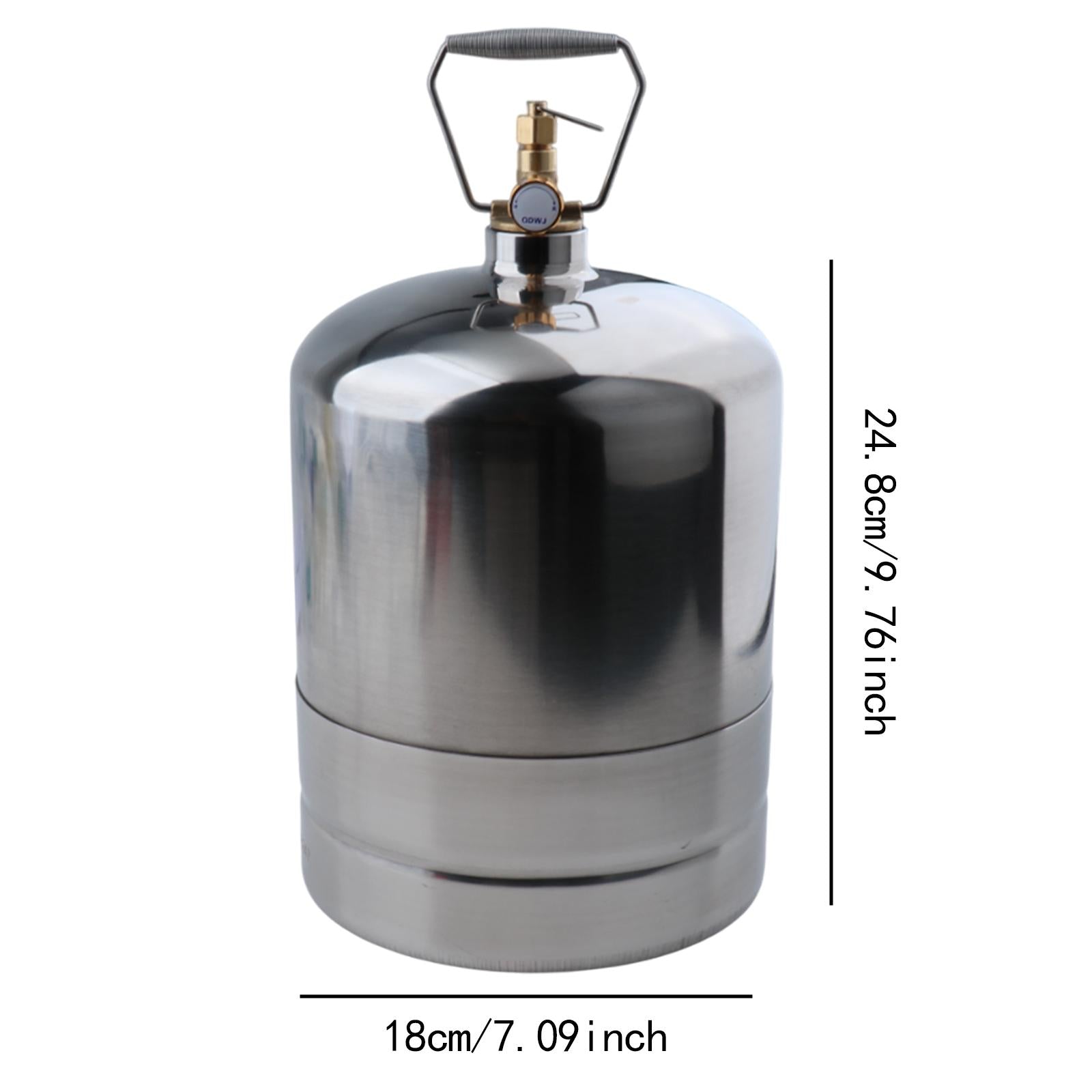 Camping Gas Tank Empty Refillable Portable for Gas Burner Hiking Backpacking 5L