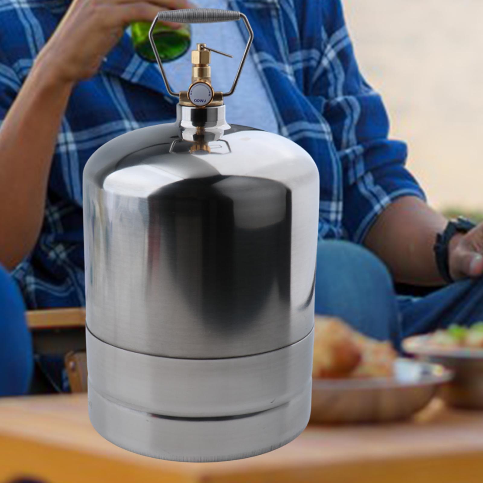 Camping Gas Tank Empty Refillable Portable for Gas Burner Hiking Backpacking 5L