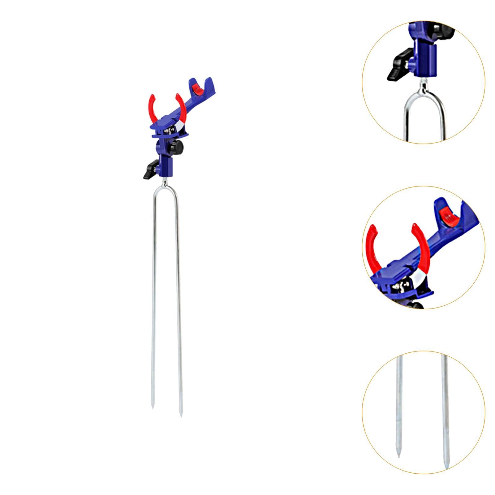 Metal Self-locking Fishing Pole Holder Non-slip for Lakes Beach Bank Fishing