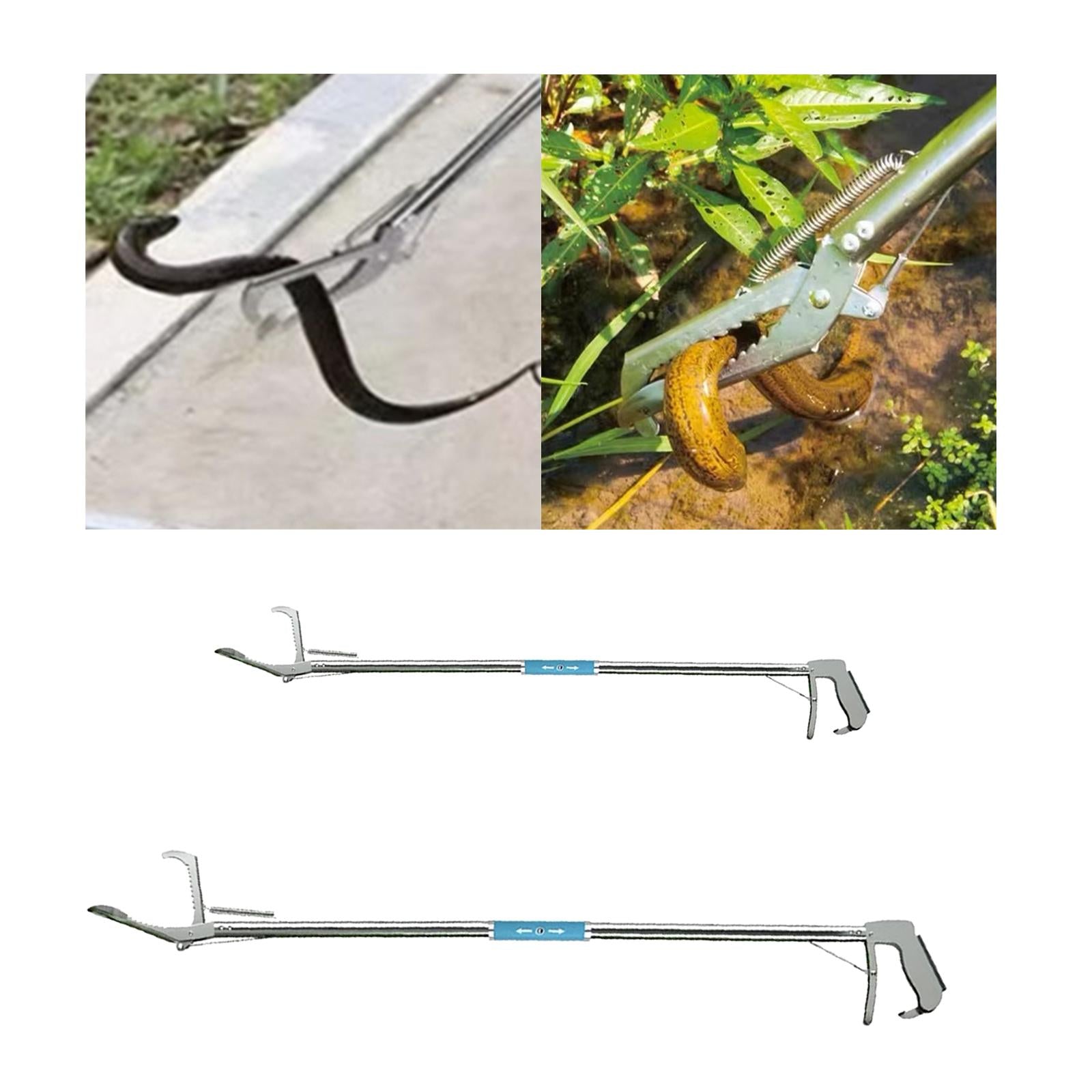 Snake Grabber Portable Non Slip Wide Jaw Outdoor Foldable Beach Trash Picker 1.2m