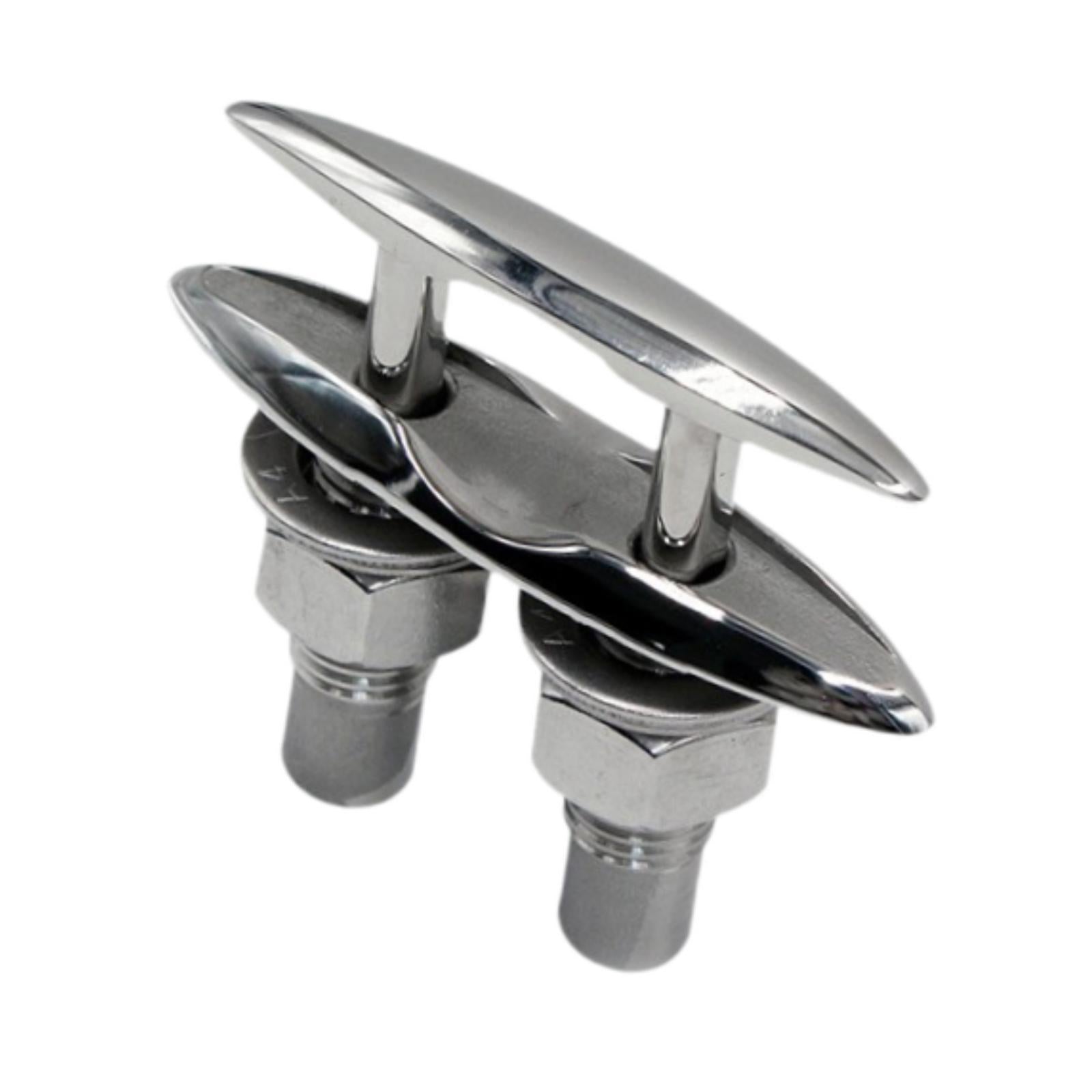 Pull up Boat Cleats Mirror Polished Sturdy Simple Assembly Marine Rope Cleat 125mm 5inch