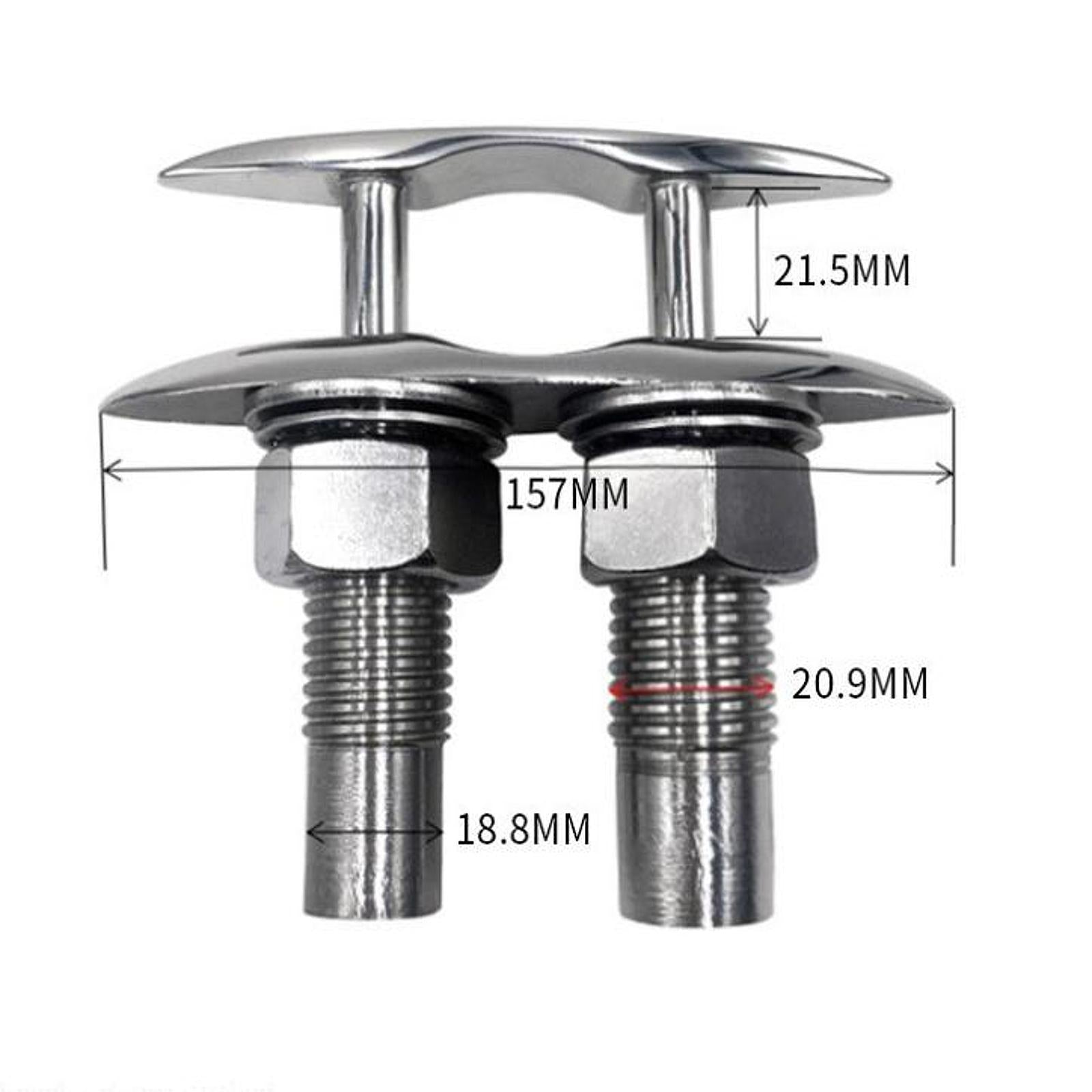 Pull up Boat Cleats Mirror Polished Sturdy Simple Assembly Marine Rope Cleat 157mm 6inch
