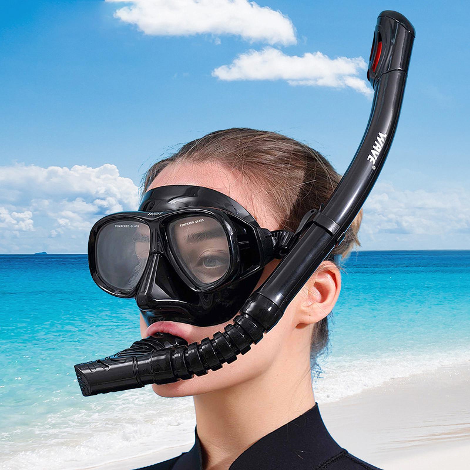 Snorkeling Gear for Adults Training Professional Dive Tempered Glass Goggles