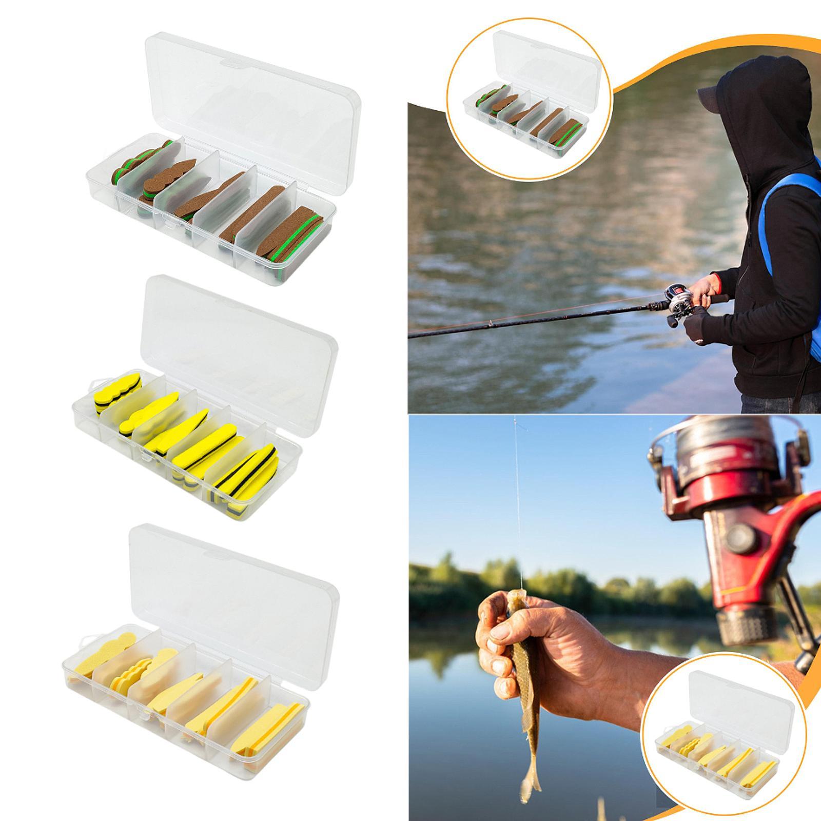15Pcs Fly Tying Foam Bodies 5 Types Beginner Professionals DIY Fishing Lures Green Brown