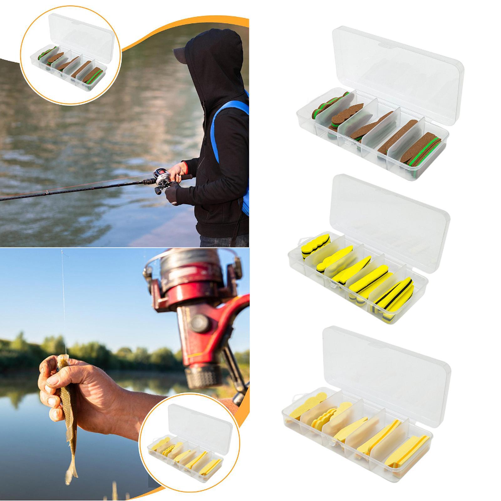 15Pcs Fly Tying Foam Bodies 5 Types Beginner Professionals DIY Fishing Lures Green Brown