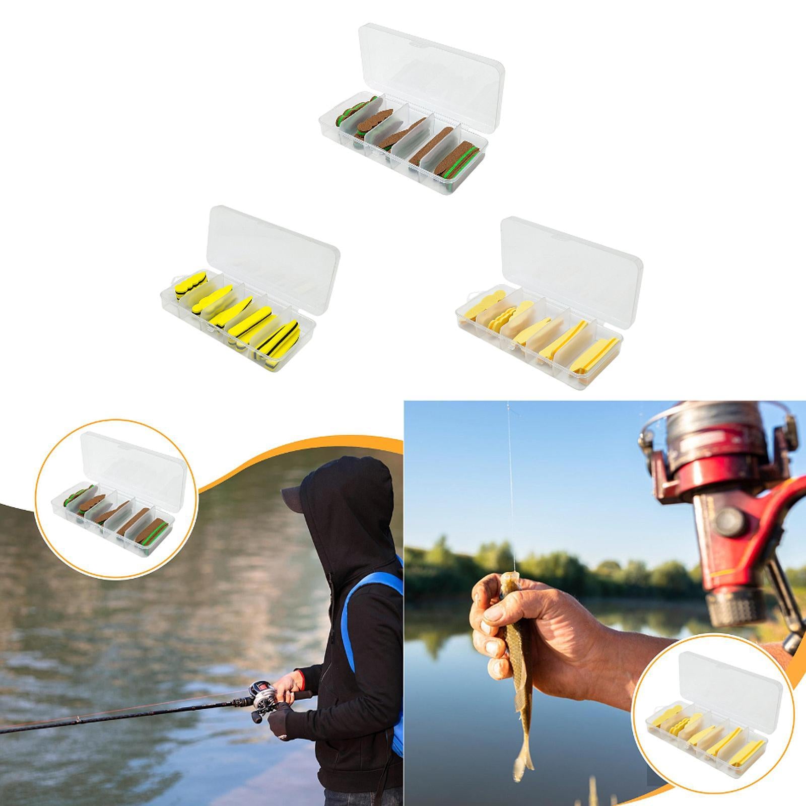15Pcs Fly Tying Foam Bodies 5 Types Beginner Professionals DIY Fishing Lures Green Brown