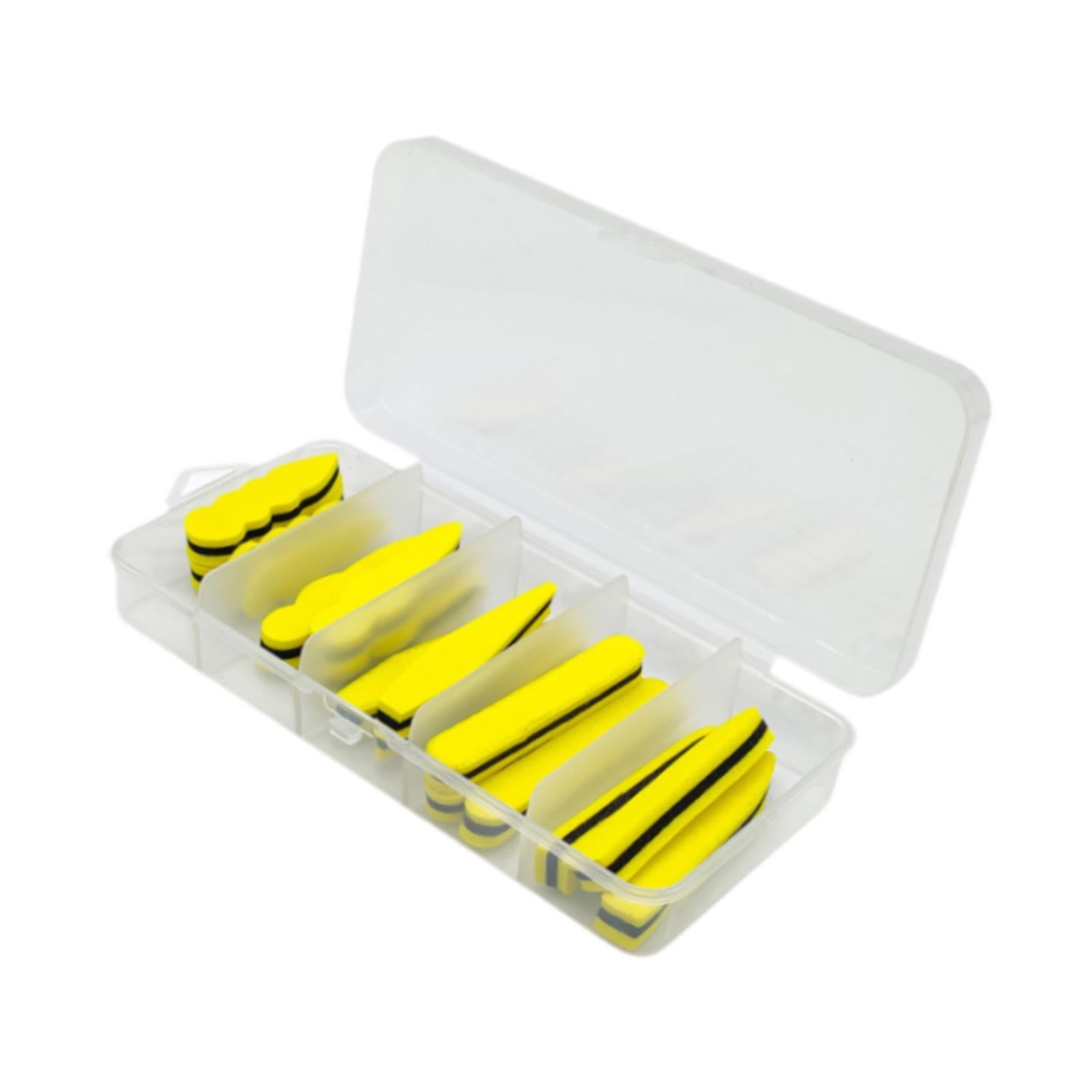 15Pcs Fly Tying Foam Bodies 5 Types Beginner Professionals DIY Fishing Lures Yellow Black