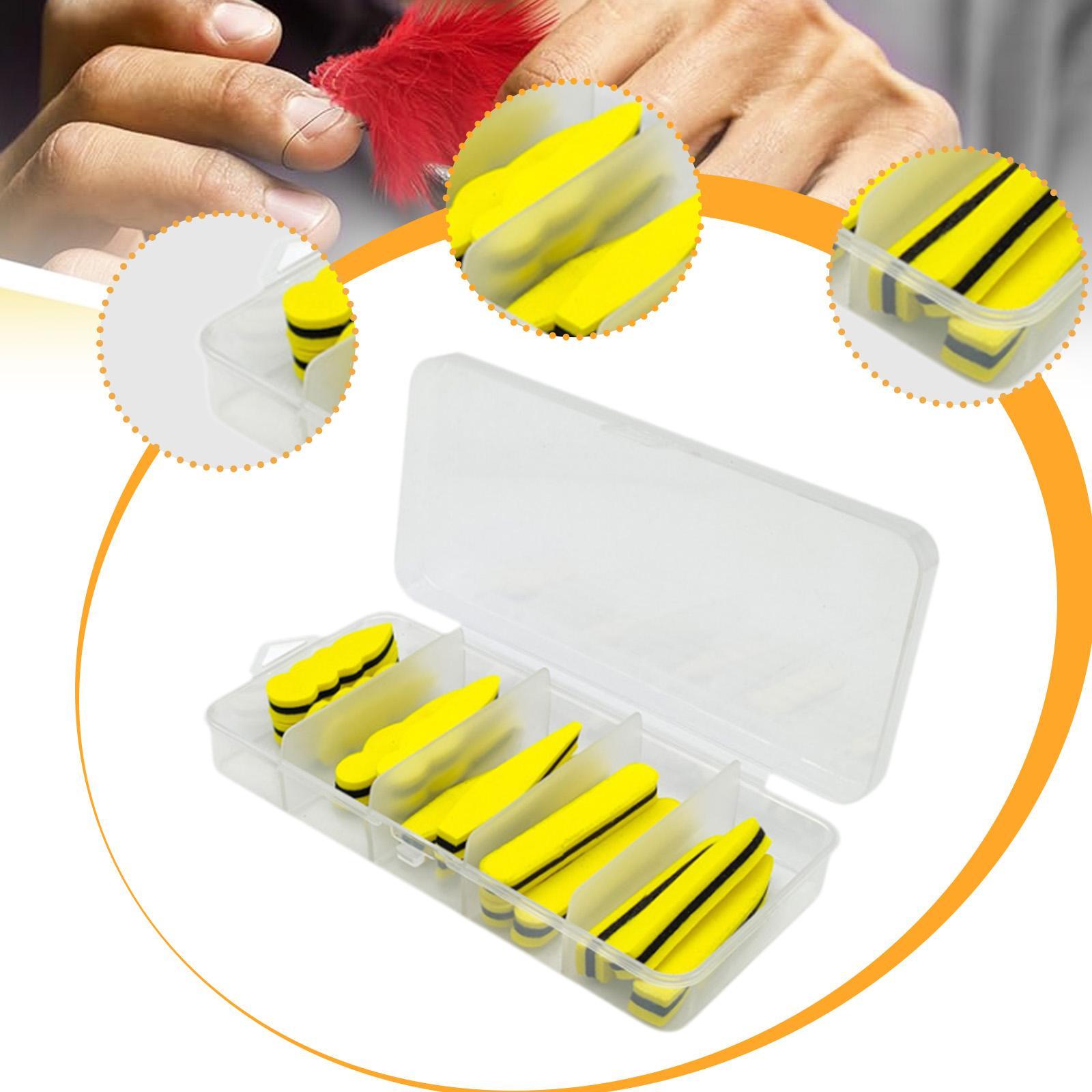 15Pcs Fly Tying Foam Bodies 5 Types Beginner Professionals DIY Fishing Lures Yellow Black