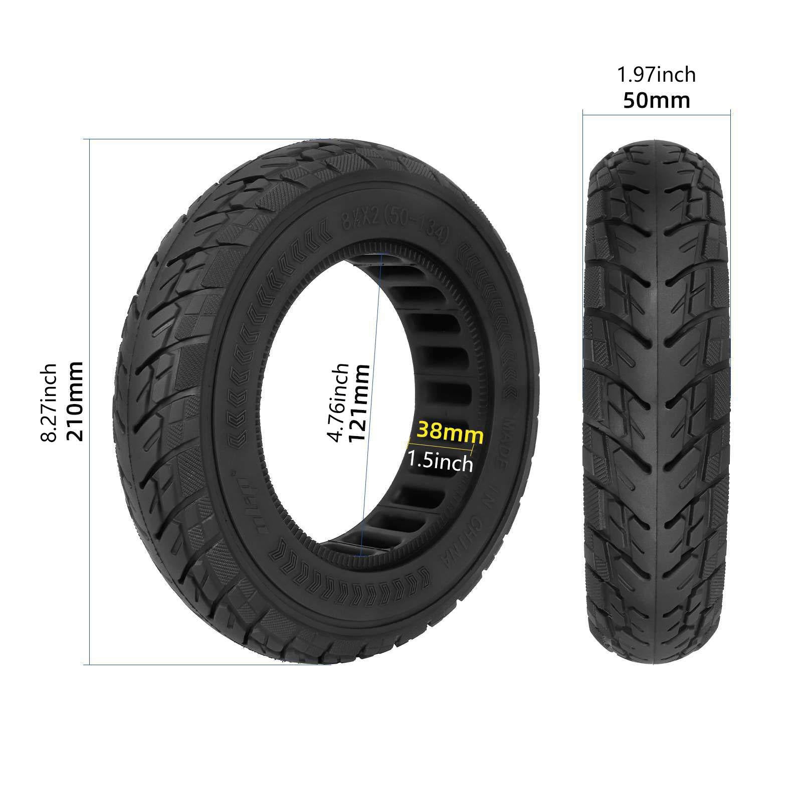 8.5x2inch Electric Scooter Tire Anti Skid Simple Assembly Airless Solid Tyre