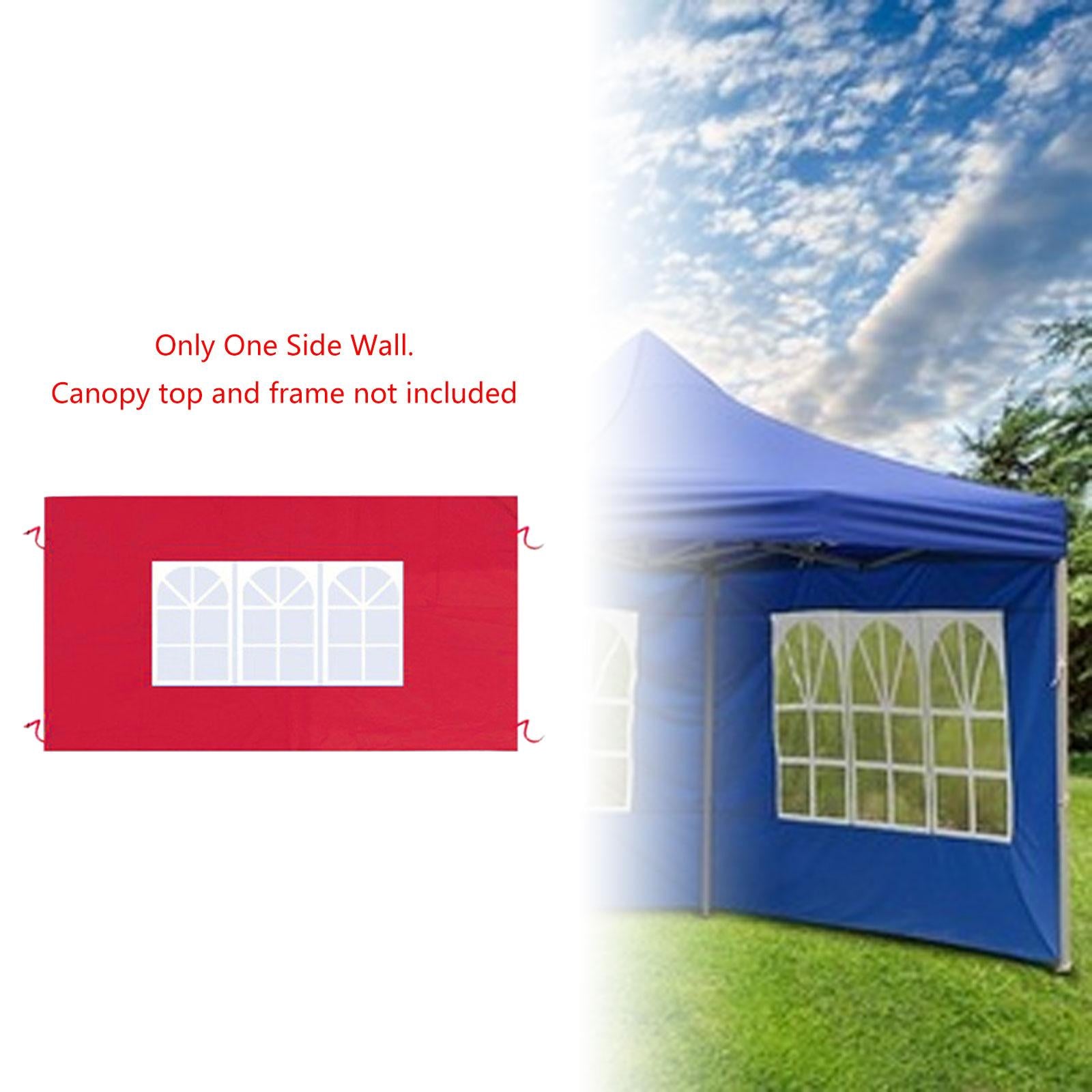 Side Wall Panel Portable Replacement Tent Sidewall for Sunshade Awning Patio Red