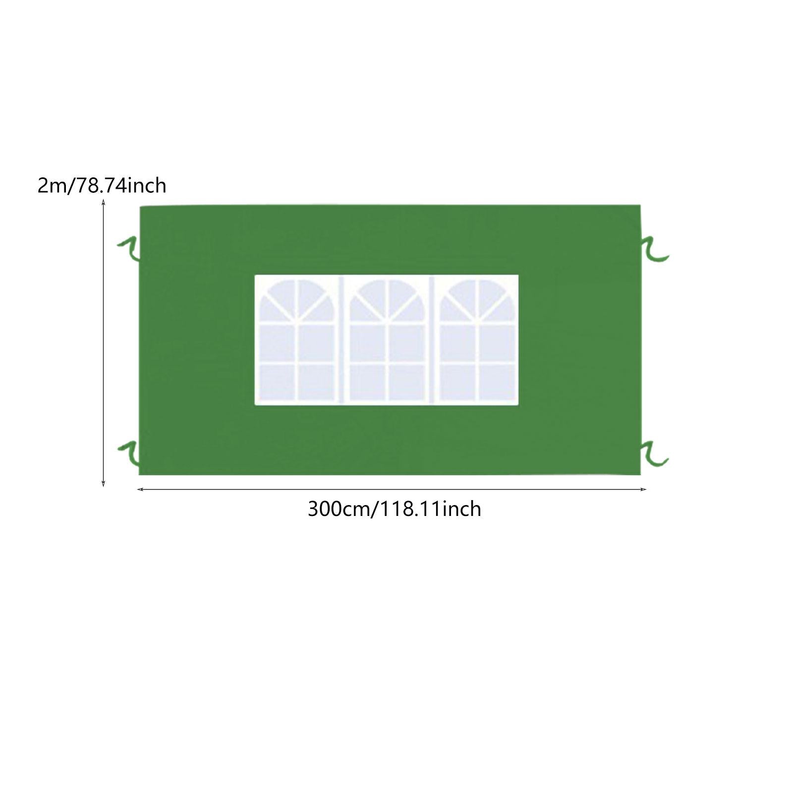 Side Wall Panel Portable Replacement Tent Sidewall for Sunshade Awning Patio Green