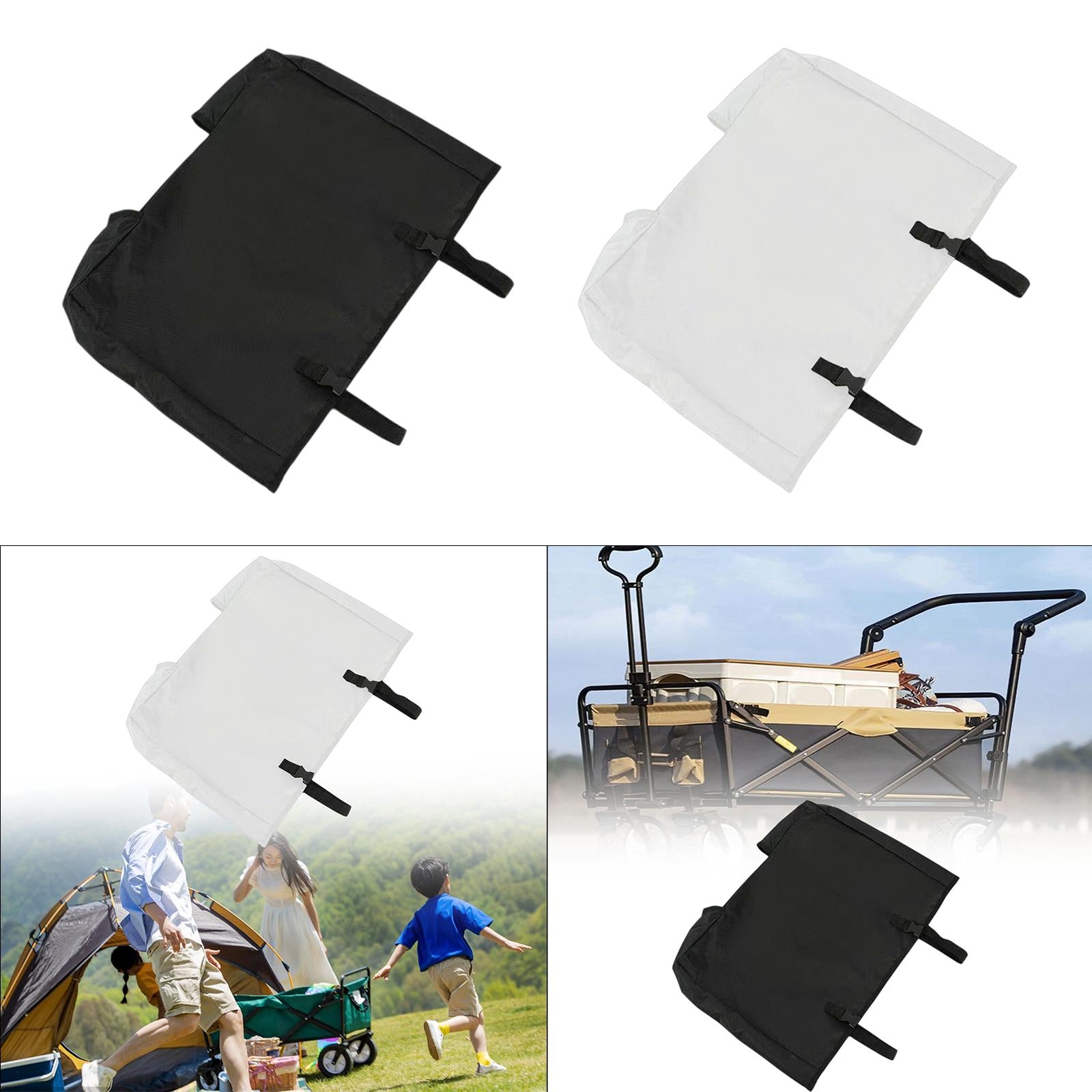 Utility Wagon Cover Portable Wagon Cart Cover for Garden Accessories Outdoor Black