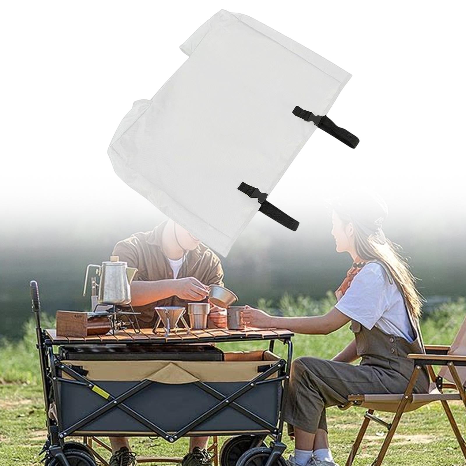 Utility Wagon Cover Portable Wagon Cart Cover for Garden Accessories Outdoor White