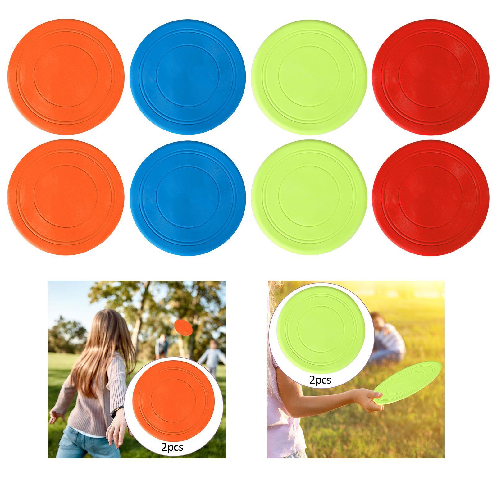 2Pcs Kids Flying Discs Outdoor Children Playing for Picnic Background Garden Orange