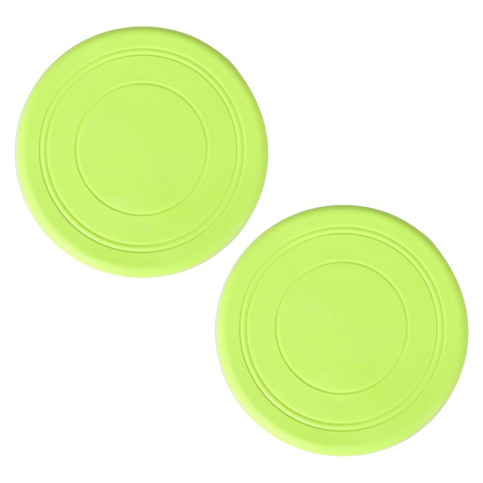 2Pcs Kids Flying Discs Outdoor Children Playing for Picnic Background Garden Green