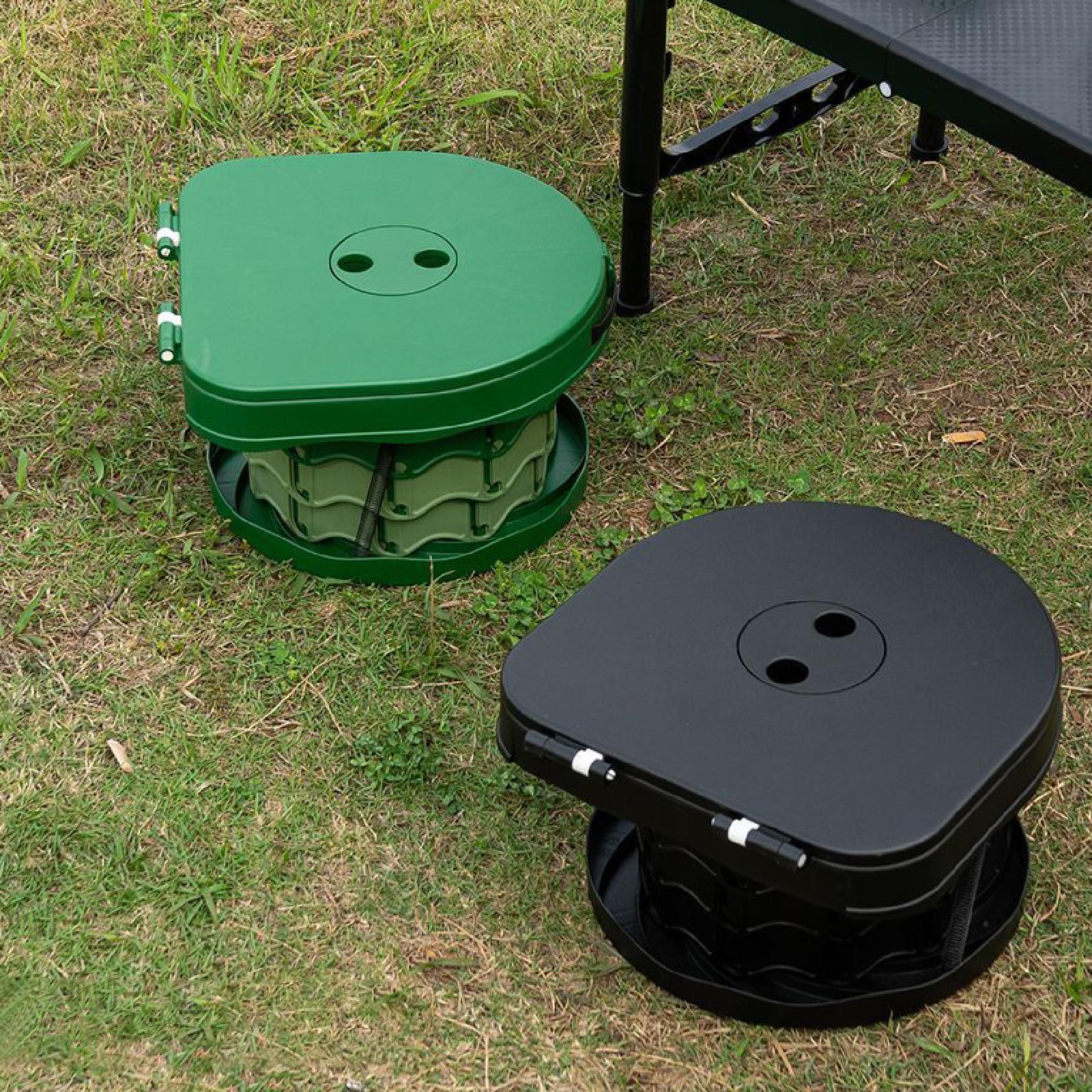 Foldable Toilet Stool Travel Potty Beach Backpacking Portable Camping Toilet Black