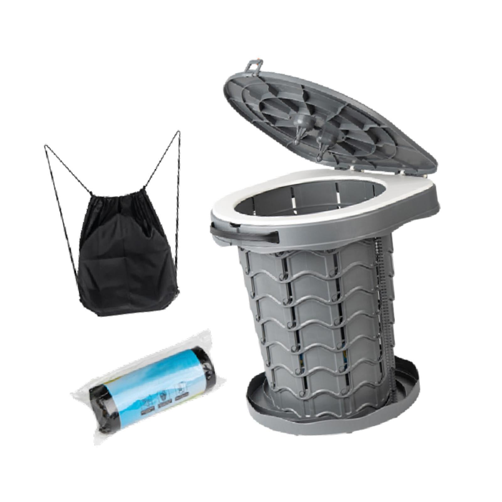 Foldable Toilet Stool Travel Potty Beach Backpacking Portable Camping Toilet Deep Gray