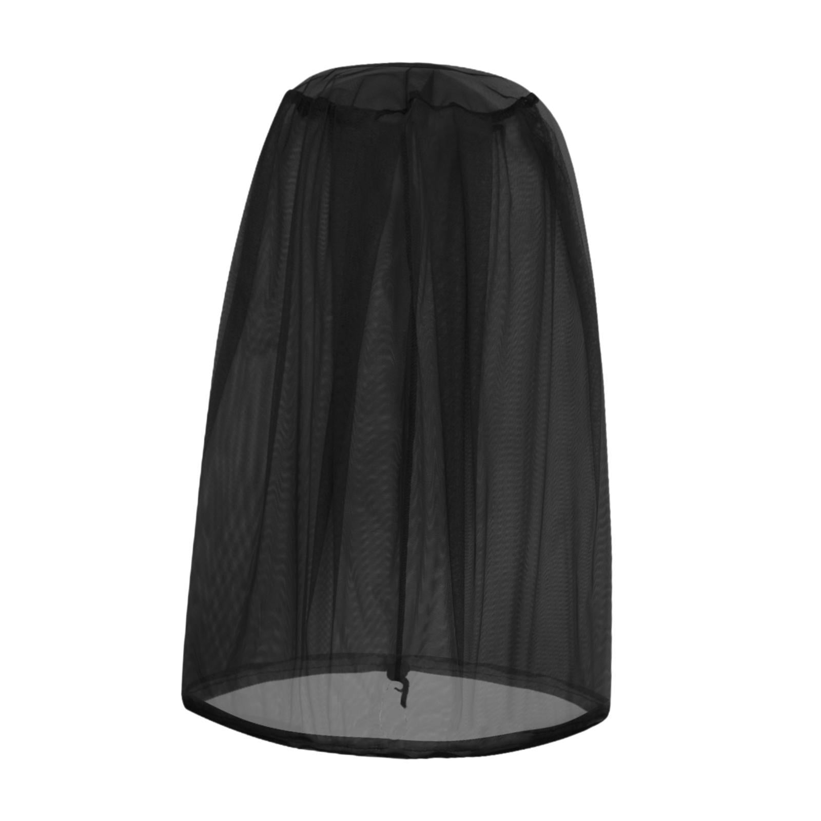 Mosquito Head Net Mosquito Face Shield for Fishing Outdoor Activities Travel Black