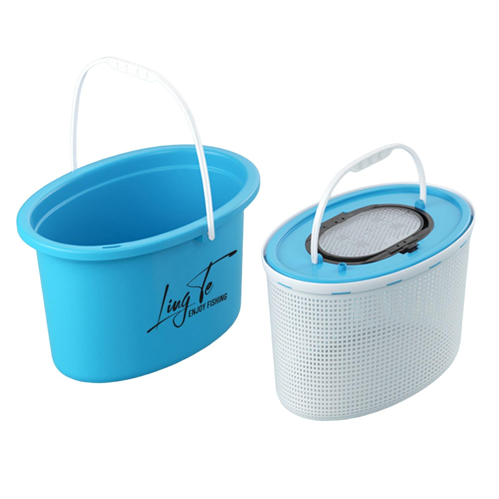 Fishing Bucket Breathable Portable Convenient Multifunctional Storage Barrel 8L Blue