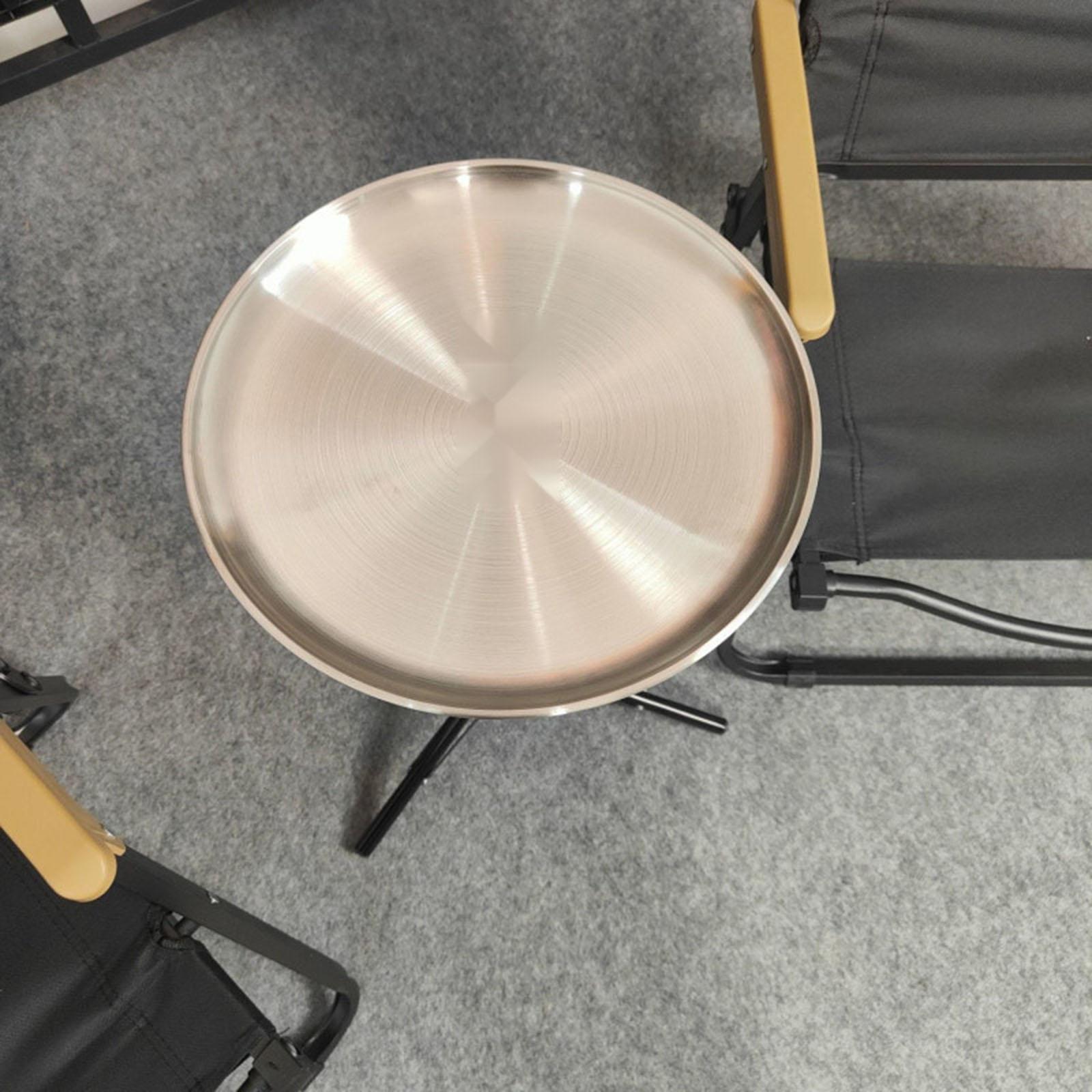 Folding Camping Table Height Adjustable End Table for Outdoor Indoor Bedroom