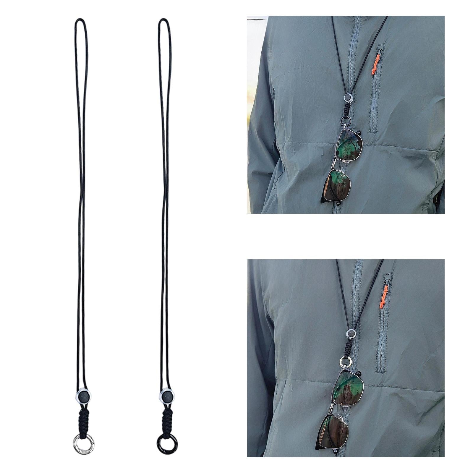 Sunglasses Strap Eyewear Chain for Women Fashionable Eyeglasses Holder Strap Black Circle