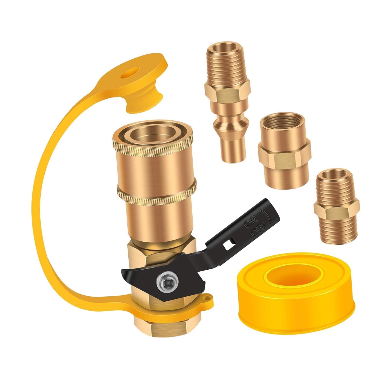 RV Propane Connect Fittings Adapter Valve Replacement for Outdoor Activities