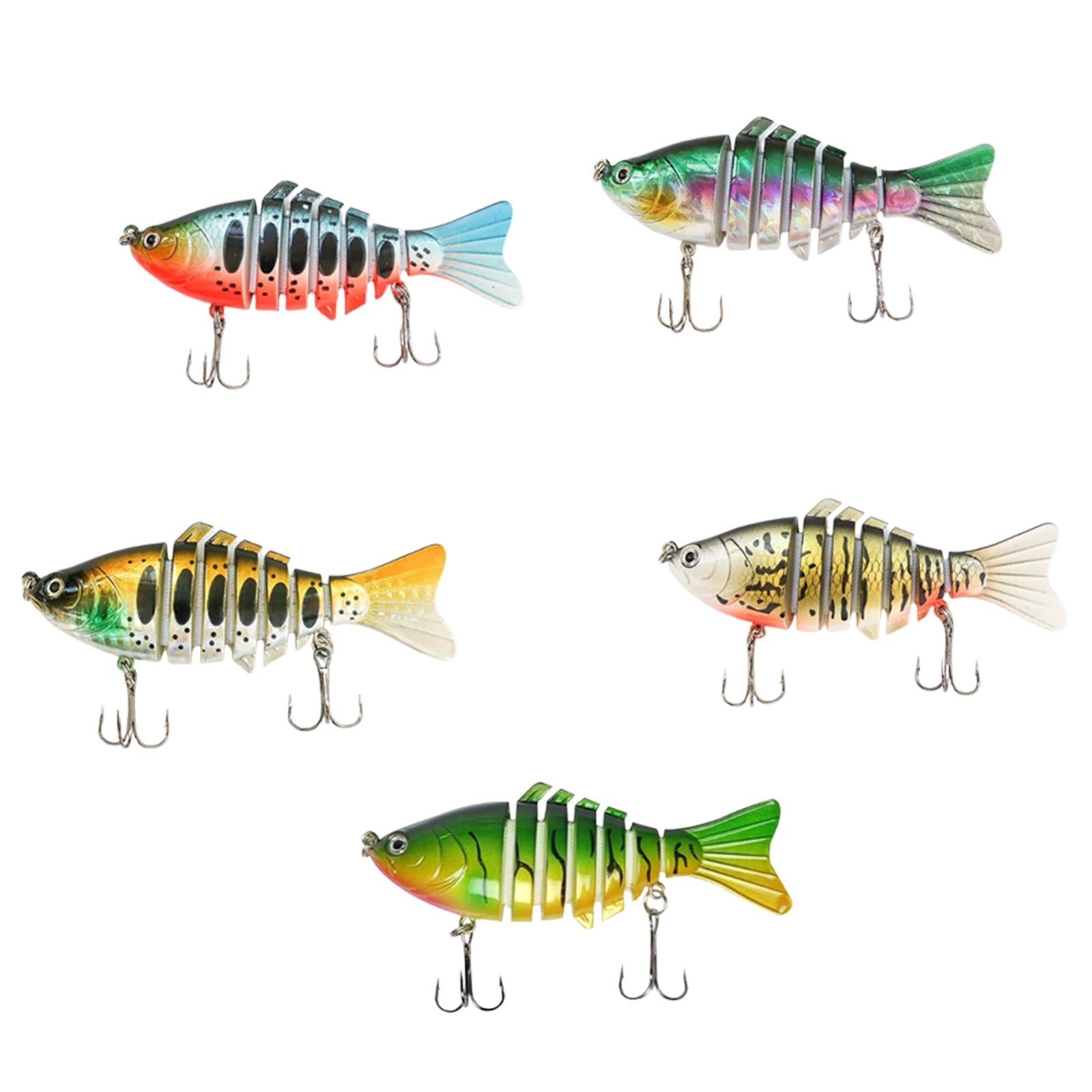 5Pcs Fishing Lures Swimming Baits Metal Hard Lures for Trout Catfish Walleye