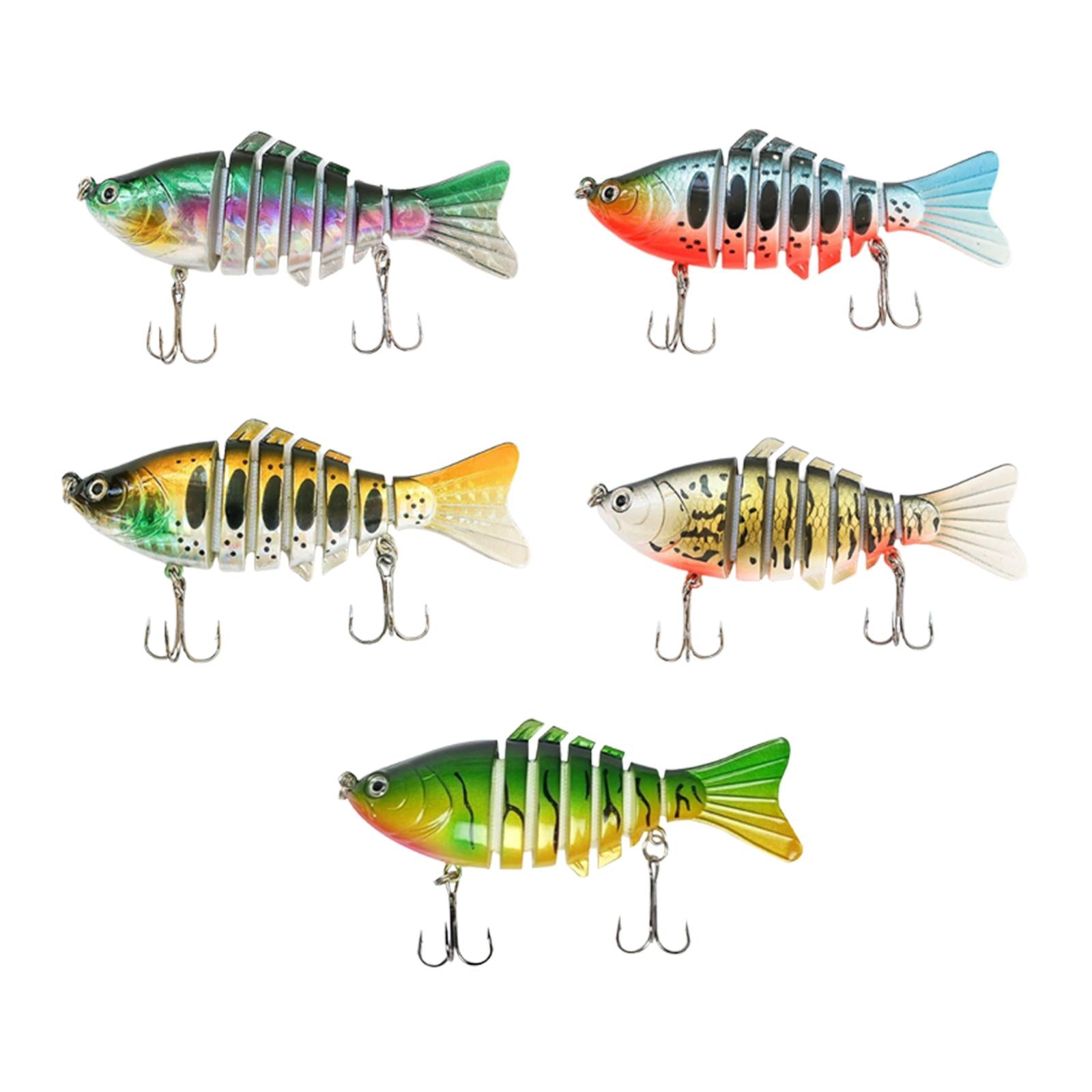 5Pcs Fishing Lures Swimming Baits Metal Hard Lures for Trout Catfish Walleye