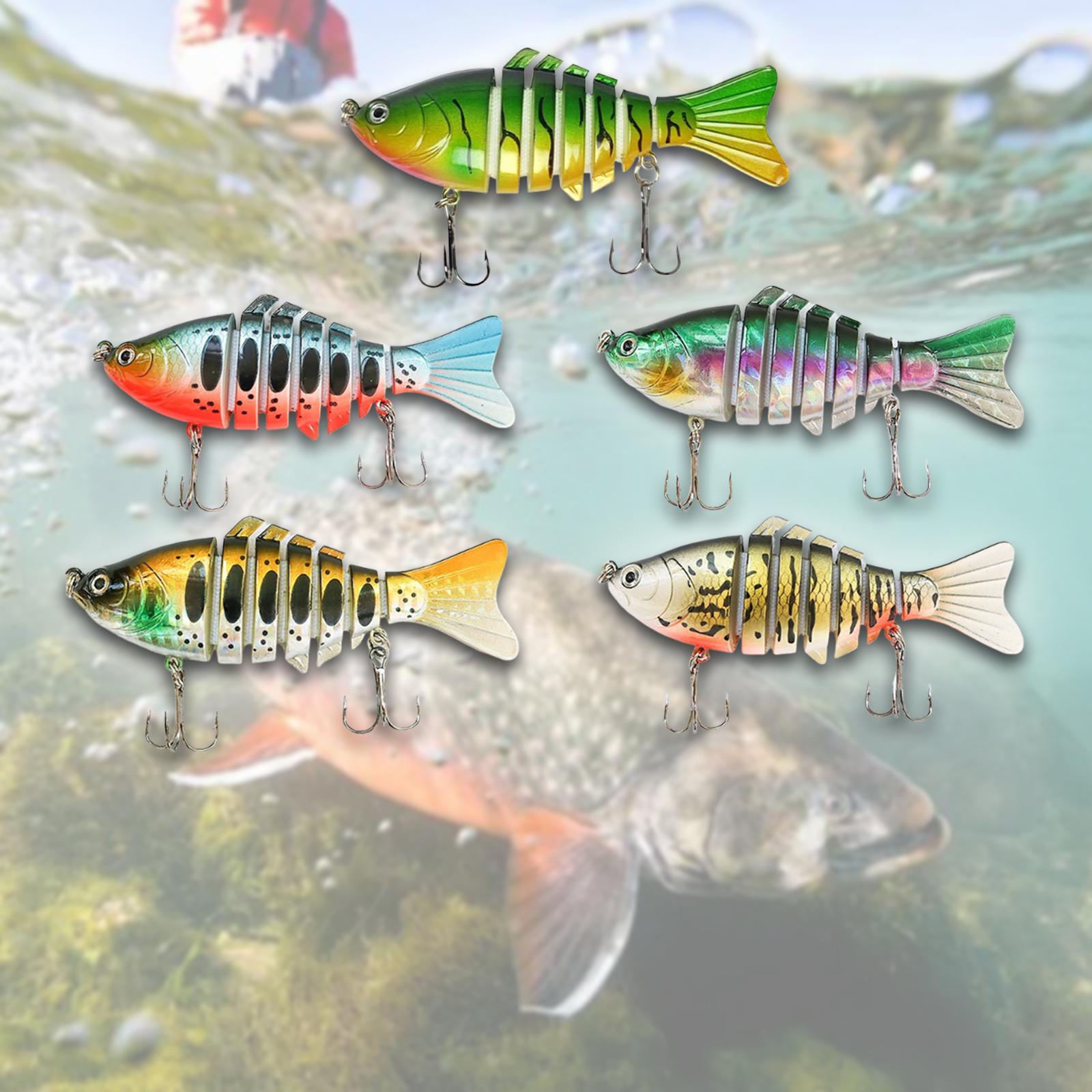5Pcs Fishing Lures Swimming Baits Metal Hard Lures for Trout Catfish Walleye