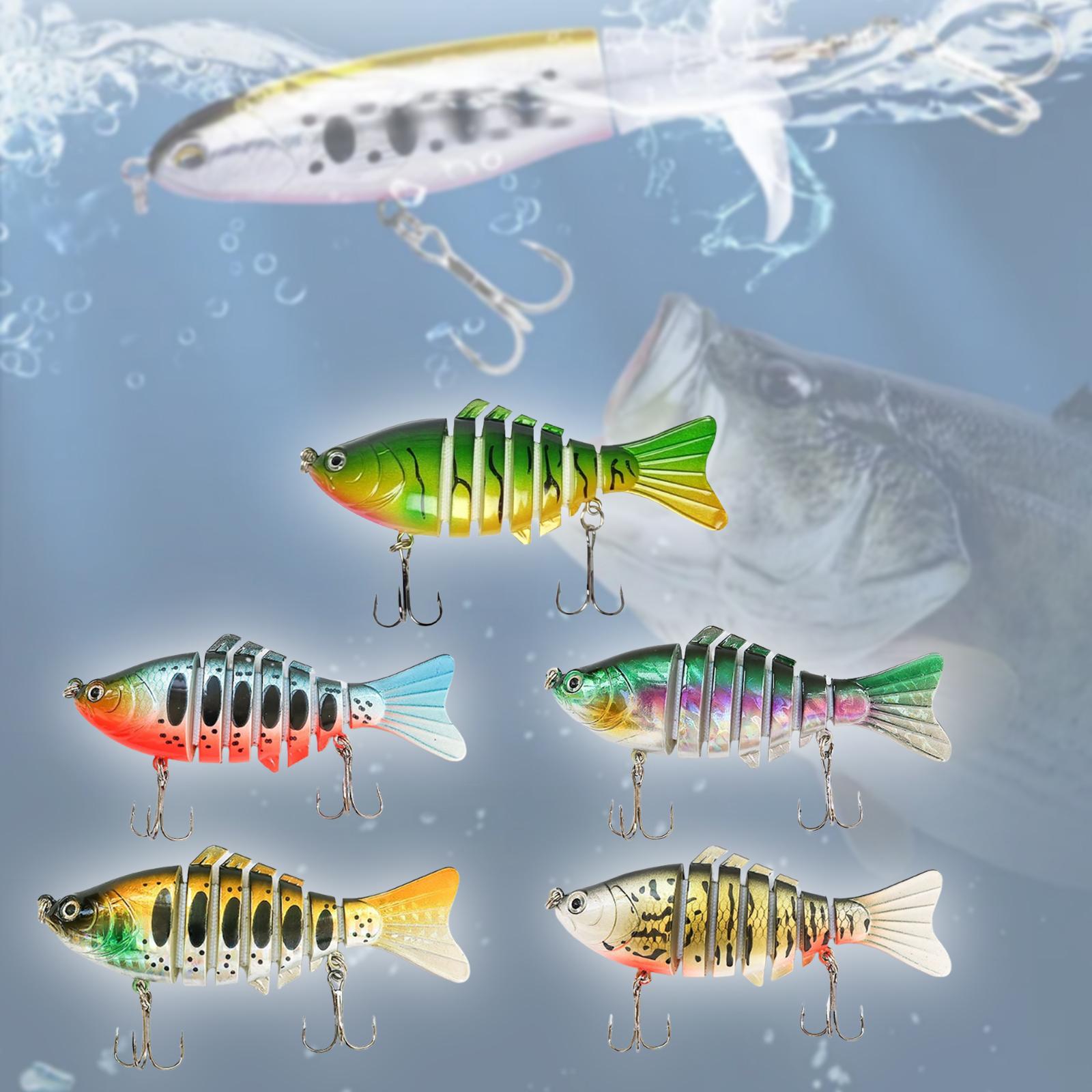 5Pcs Fishing Lures Swimming Baits Metal Hard Lures for Trout Catfish Walleye