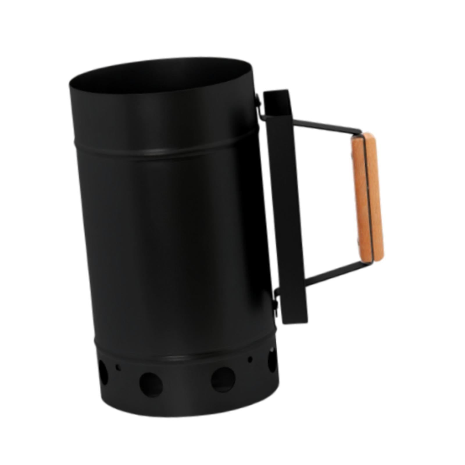 BBQ Chimney Starter for Charcoal Grill and Barbecues for Outdoor BBQ Cooking Black