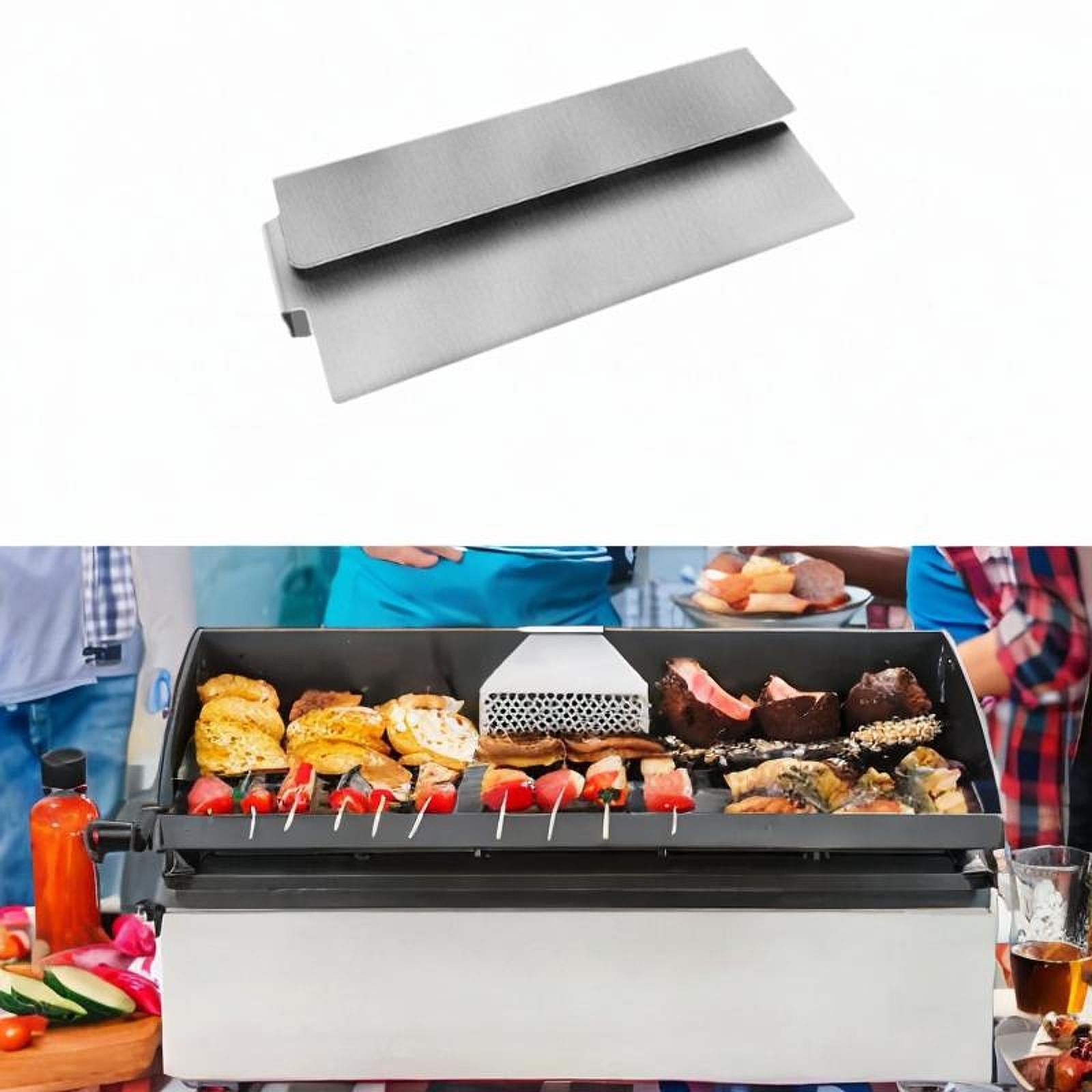 Grease Guard Barbecue Grease Stopper 304 Stainless Steel Griddle Grease Gate
