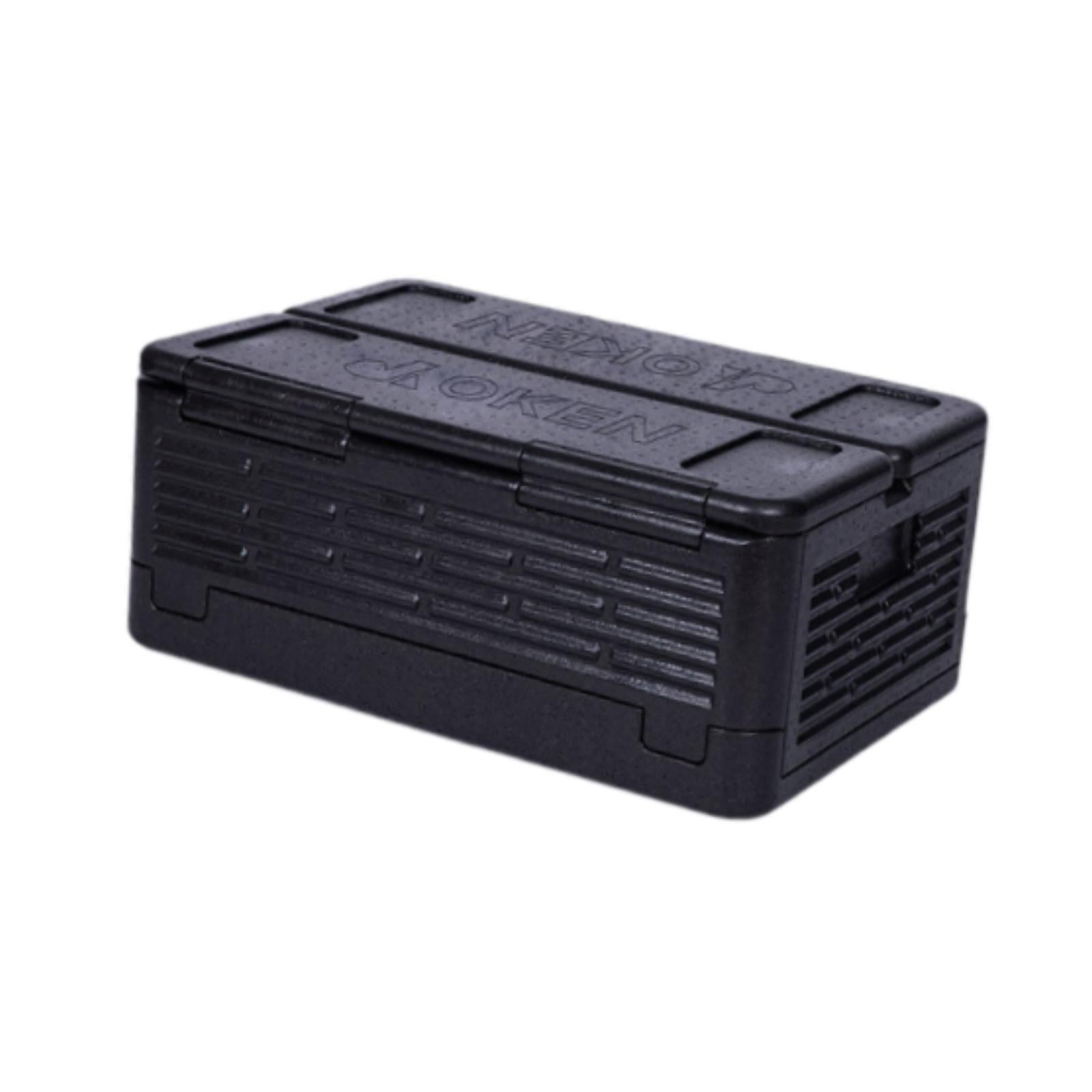 Insulated Food Pan Carrier Foldable Storage EPP for Camping Boating Barbecue Black