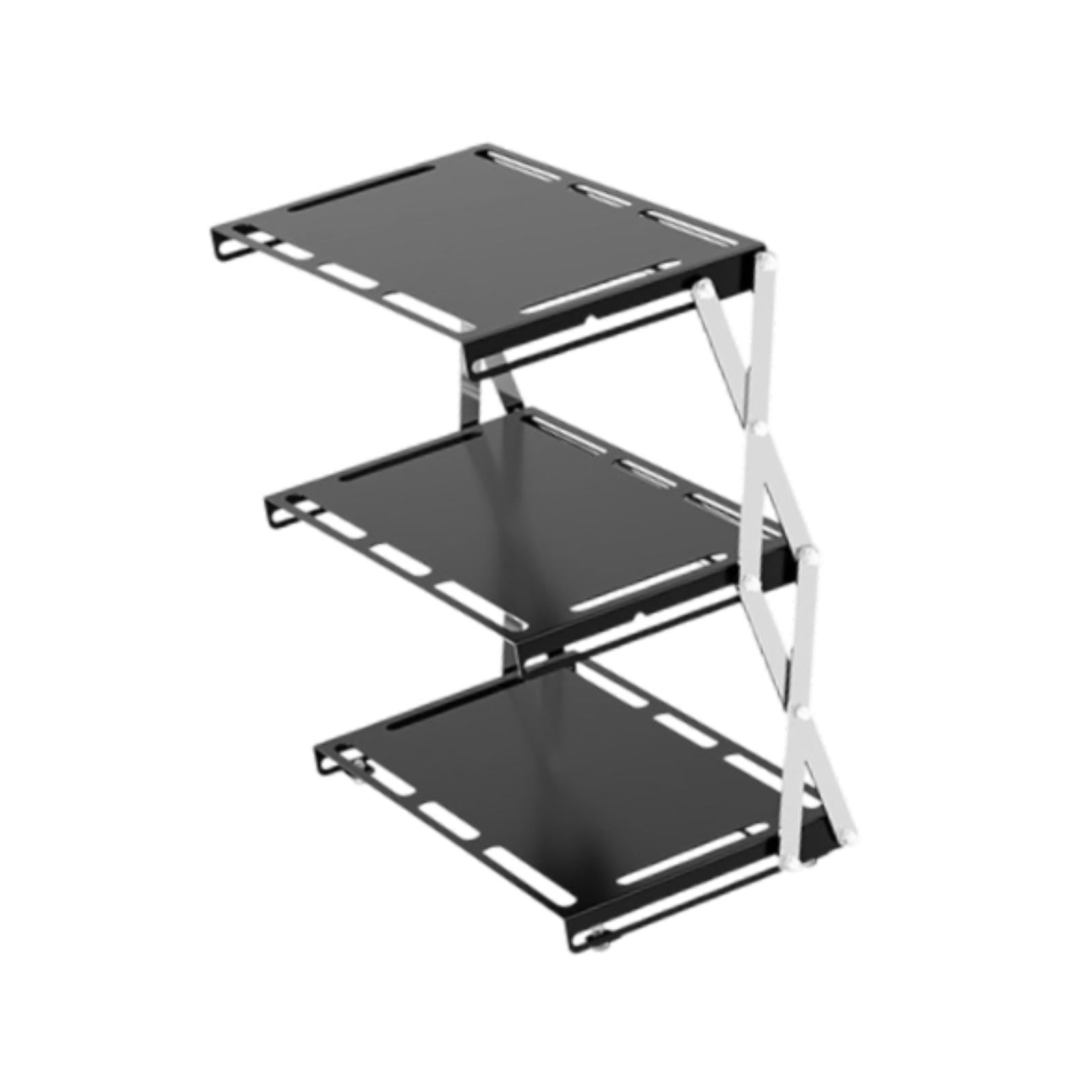 Camping Folding Storage Rack Desktop Stable Outside for Fishing Hiking Beach Three Layers