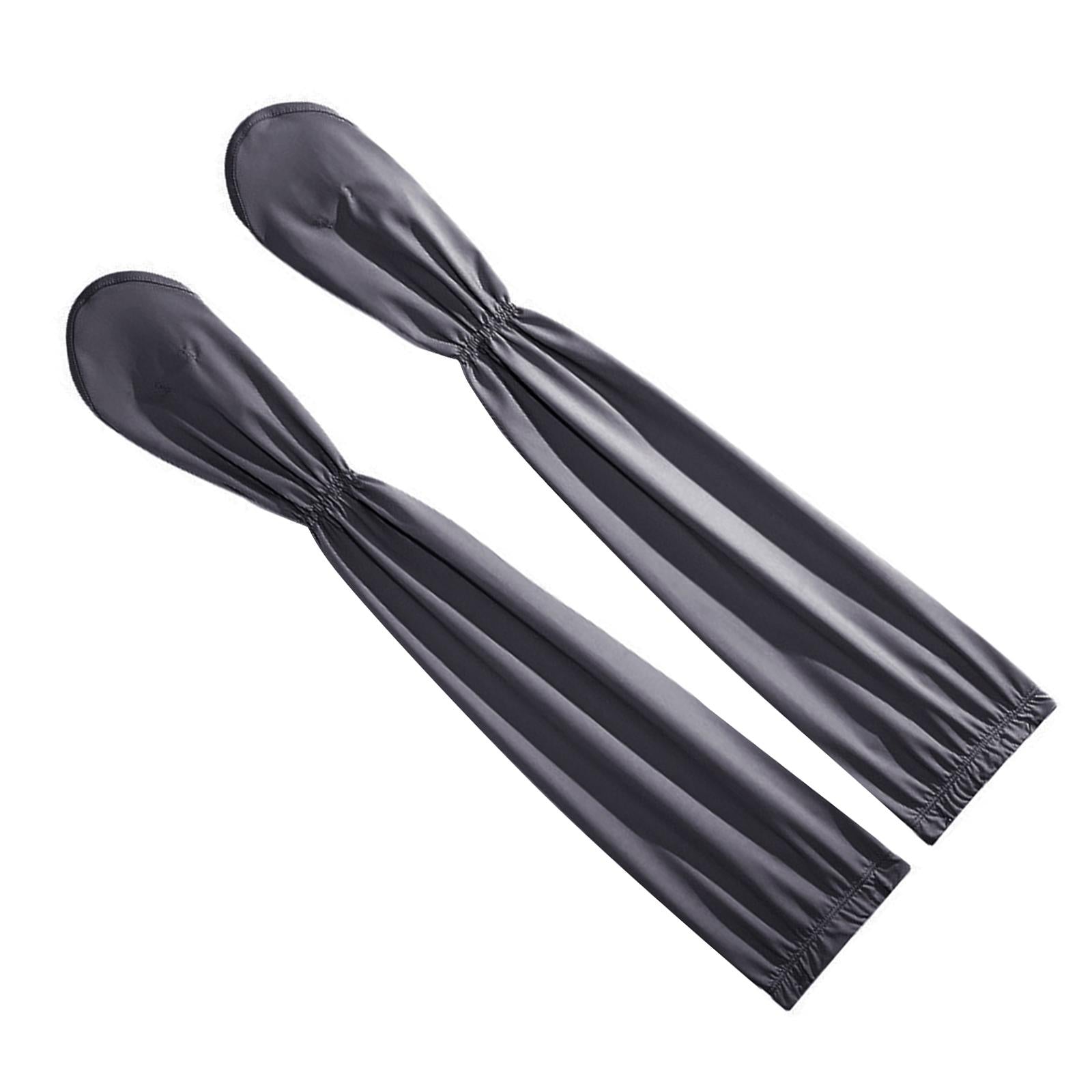 Adjustable Arm Sleeves with Gloves Driving Sun Sleeves for Garden Lawn Women Deep Grey