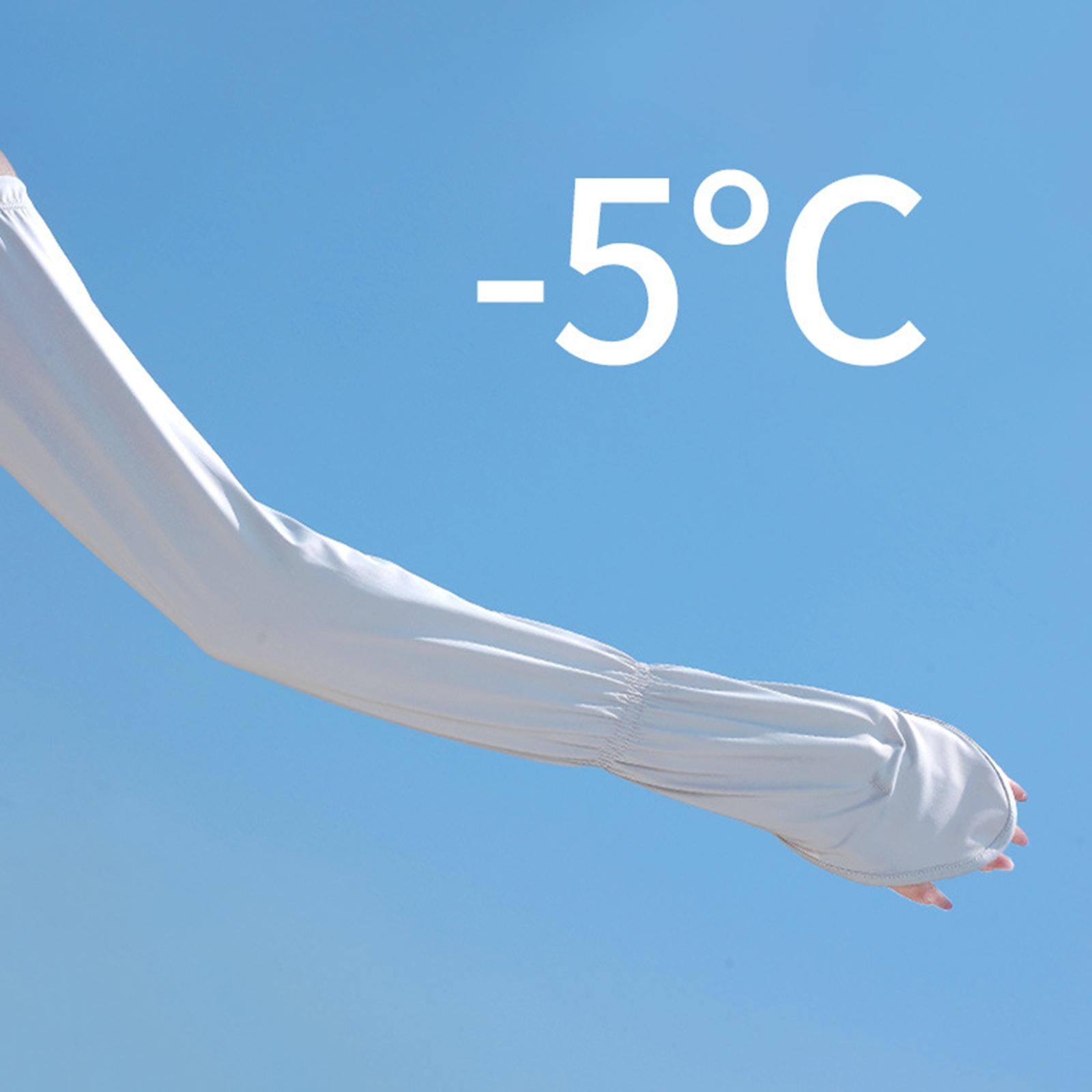 Adjustable Arm Sleeves with Gloves Driving Sun Sleeves for Garden Lawn Women Blue