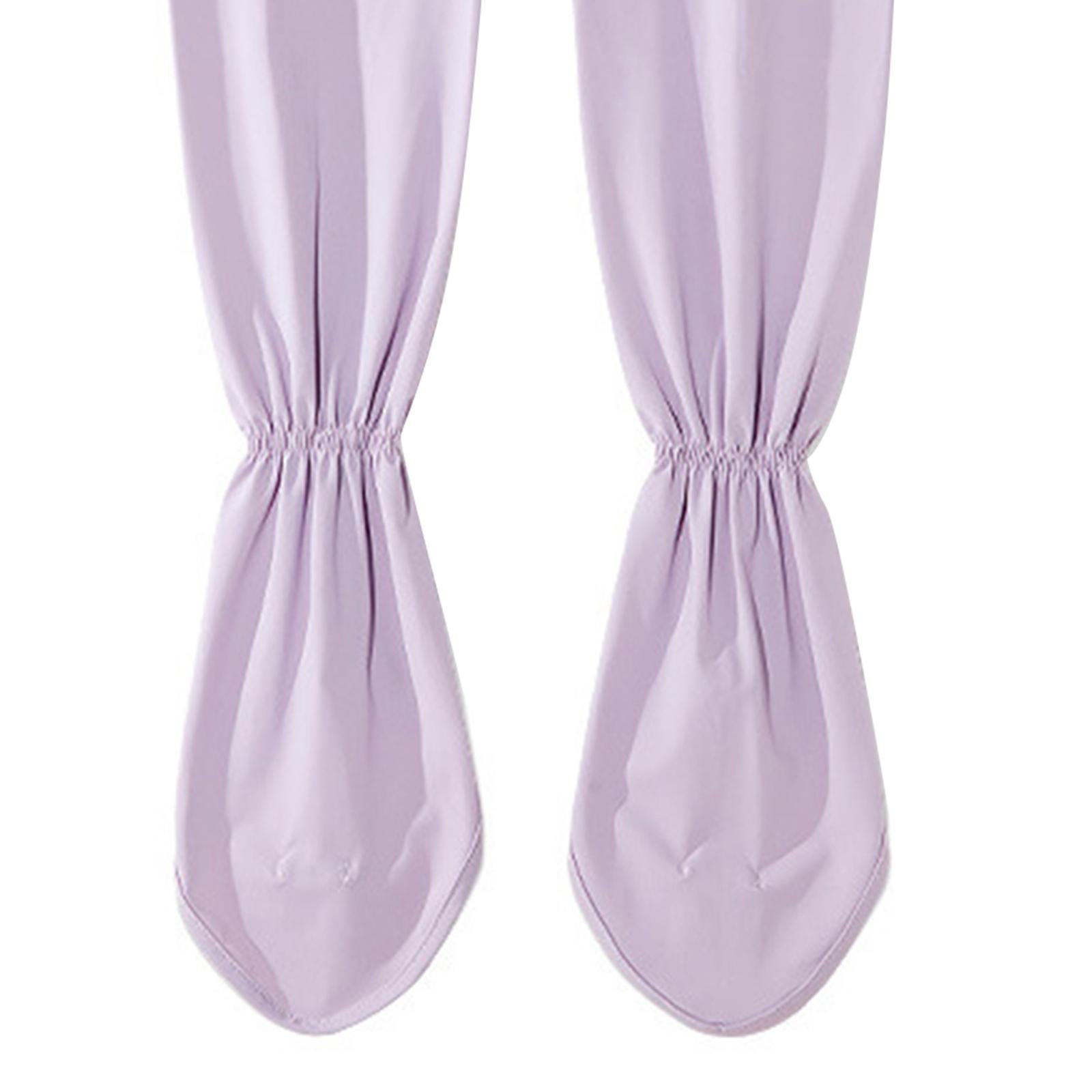 Adjustable Arm Sleeves with Gloves Driving Sun Sleeves for Garden Lawn Women Purple