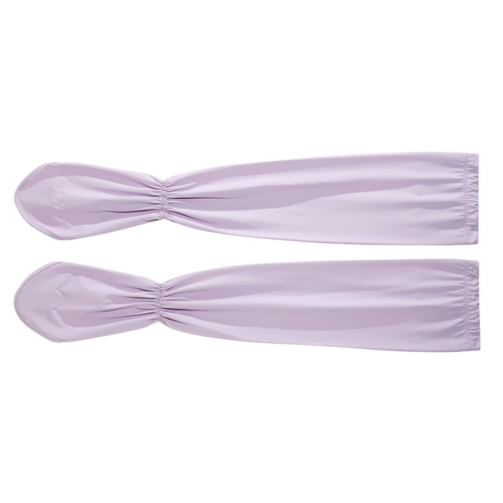 Adjustable Arm Sleeves with Gloves Driving Sun Sleeves for Garden Lawn Women Purple