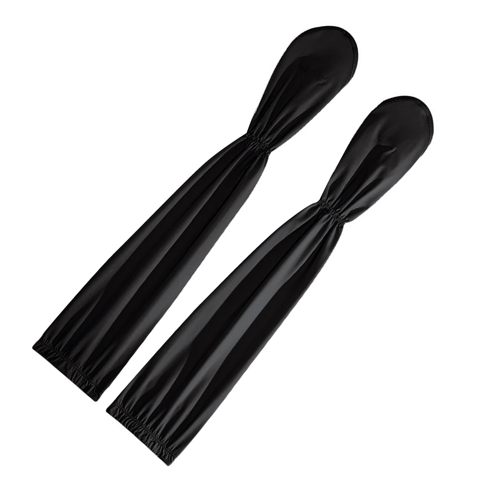 Adjustable Arm Sleeves with Gloves Driving Sun Sleeves for Garden Lawn Women Black