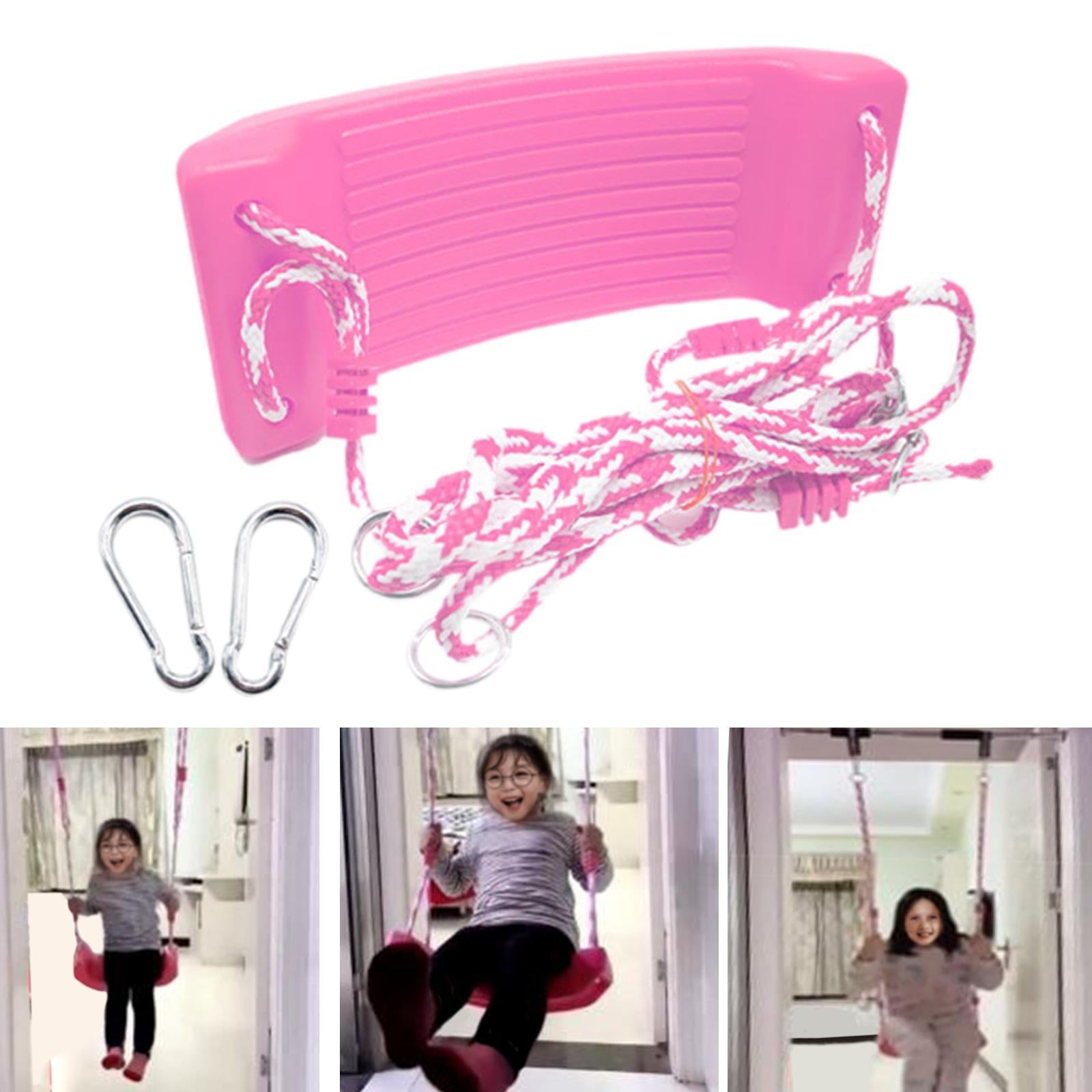Full Swing Set Easy to Install 1 Complete Swing Kit for Backyard Kids Adults Pink