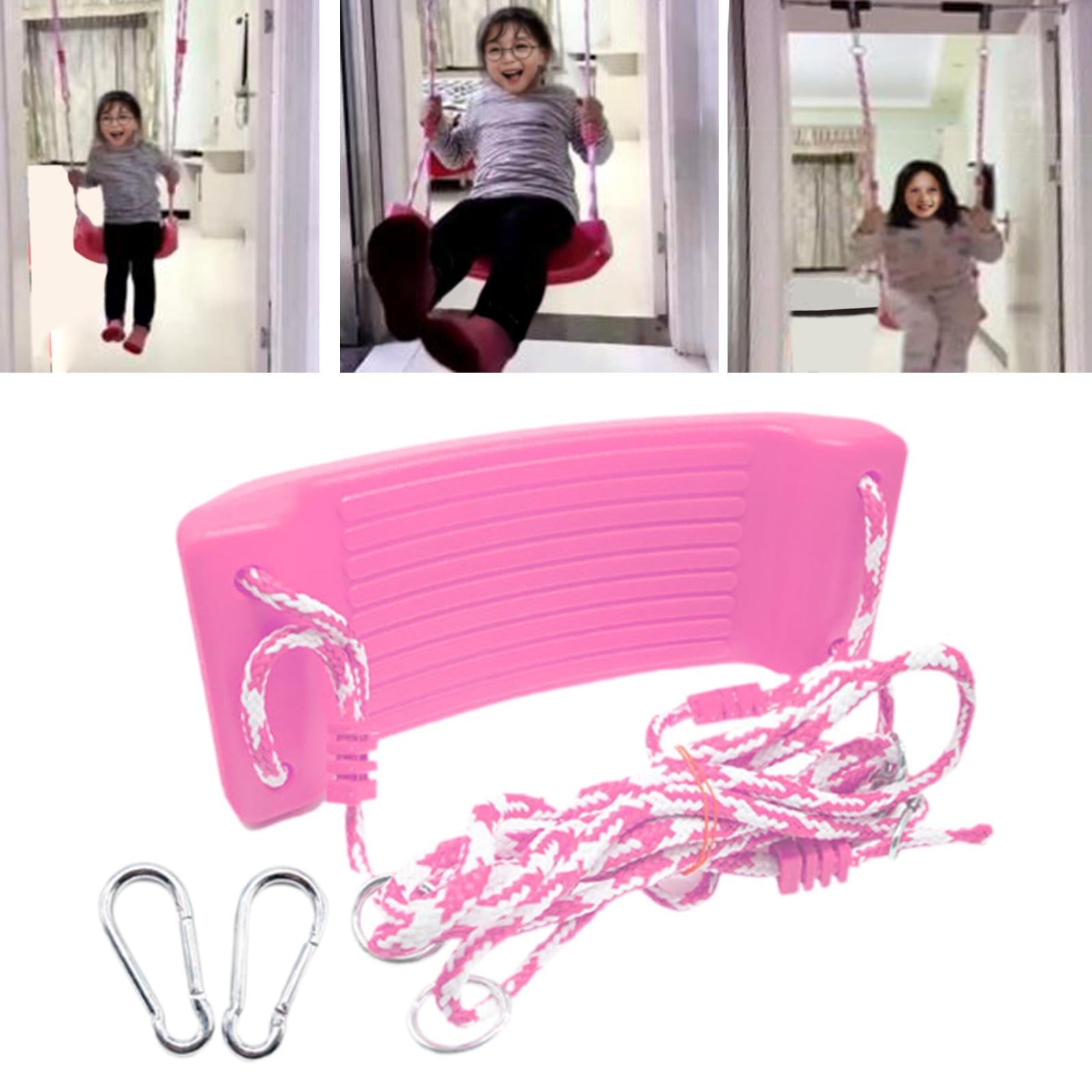 Full Swing Set Easy to Install 1 Complete Swing Kit for Backyard Kids Adults Pink
