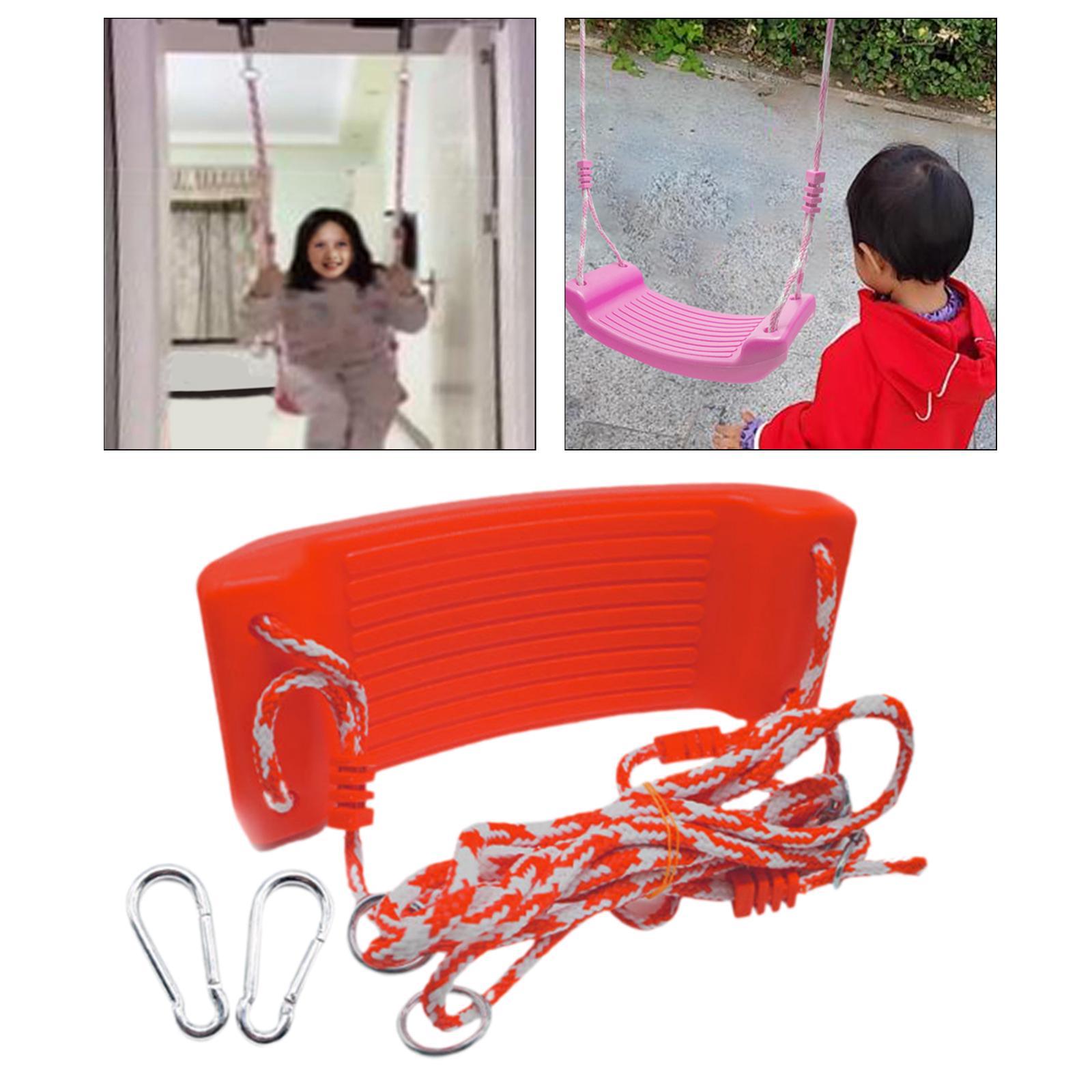 Full Swing Set Easy to Install 1 Complete Swing Kit for Backyard Kids Adults Red