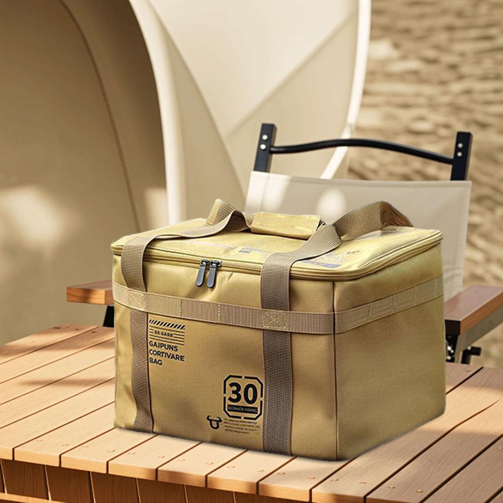 Camping Storage Bag Multifunctional Trunk Organizer for Travel Beach Fishing Khaki
