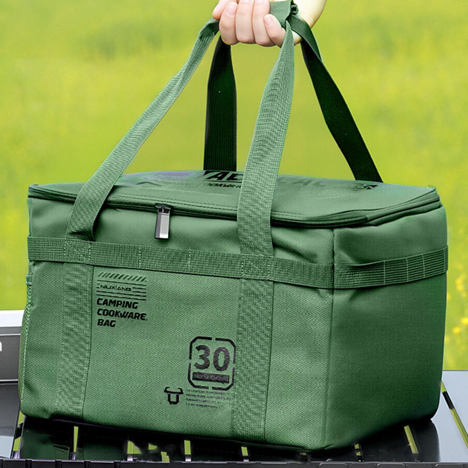 Camping Storage Bag Multifunctional Trunk Organizer for Travel Beach Fishing Green