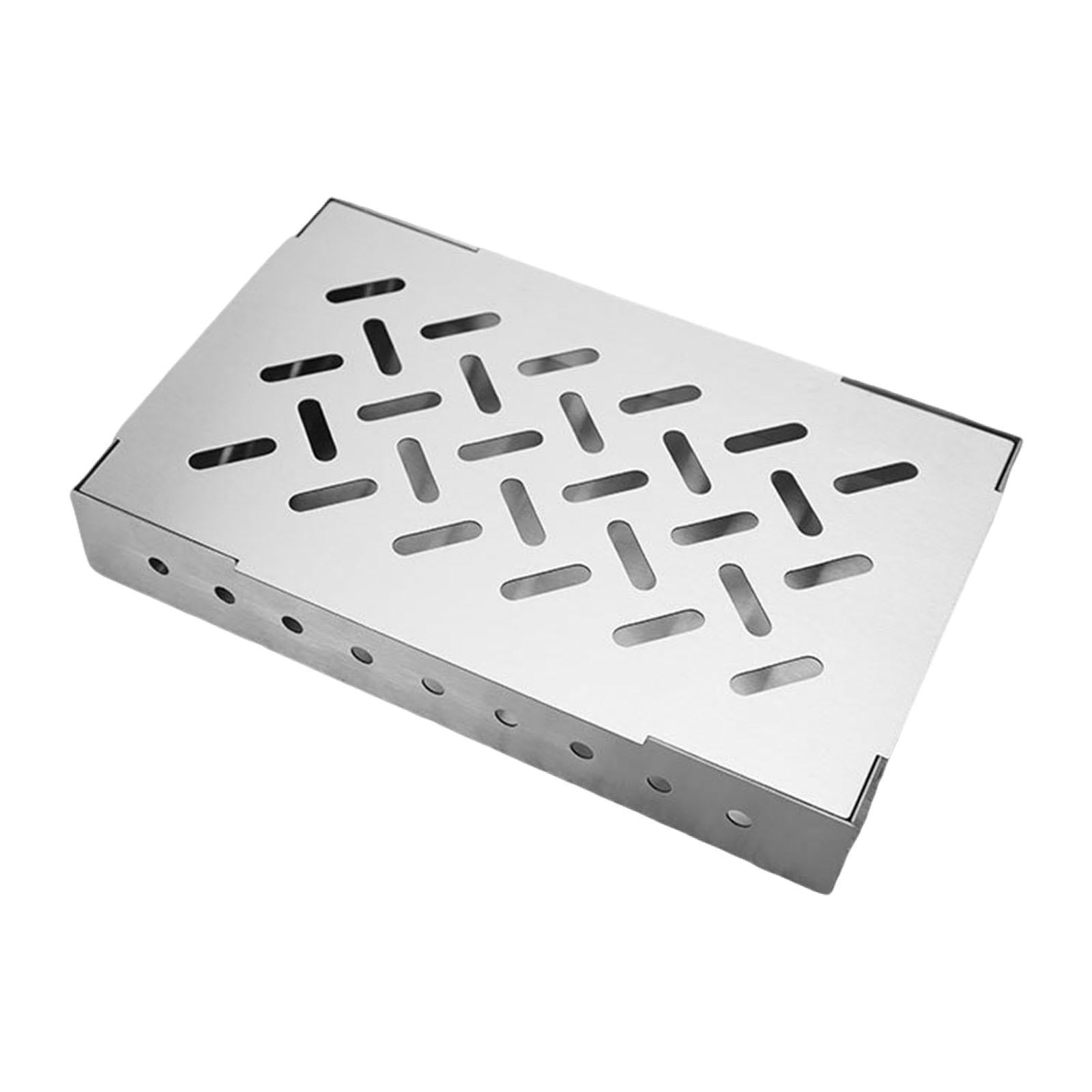 Grill Smoker Box with Lid for Outdoor Barbecue Outdoor & Gas Style A