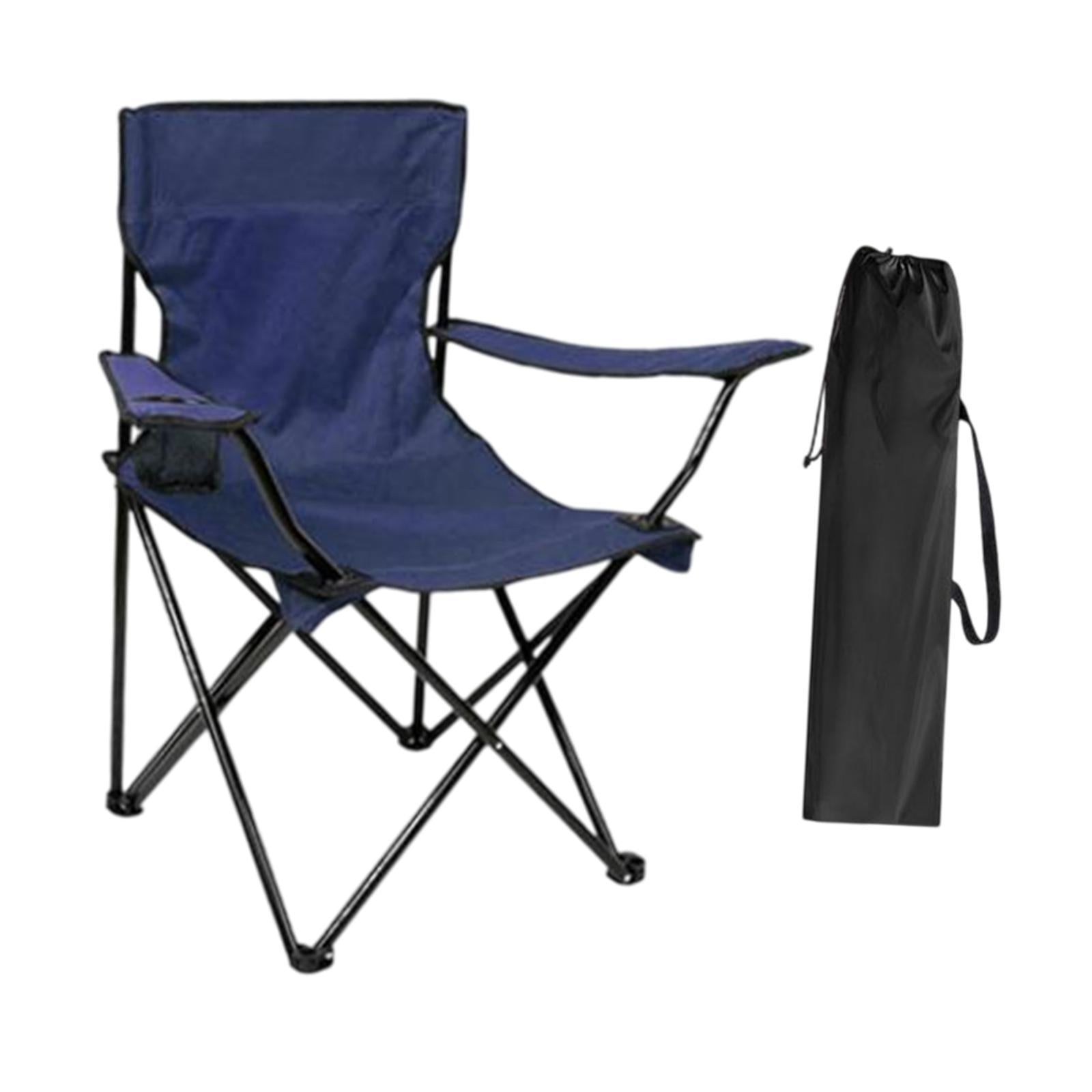 Outdoor Folding Camping Chair Stool Portable Chair for Barbecue Fishing Yard Navy